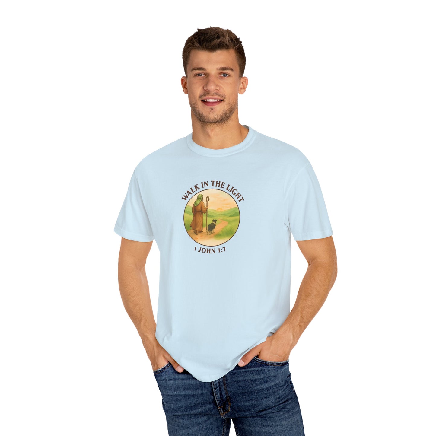 Walk in the light T-Shirt, Casual Fashion Tee, Motivational Gift, Unisex Graphic Tee, Perfect for Gifts and Celebrations