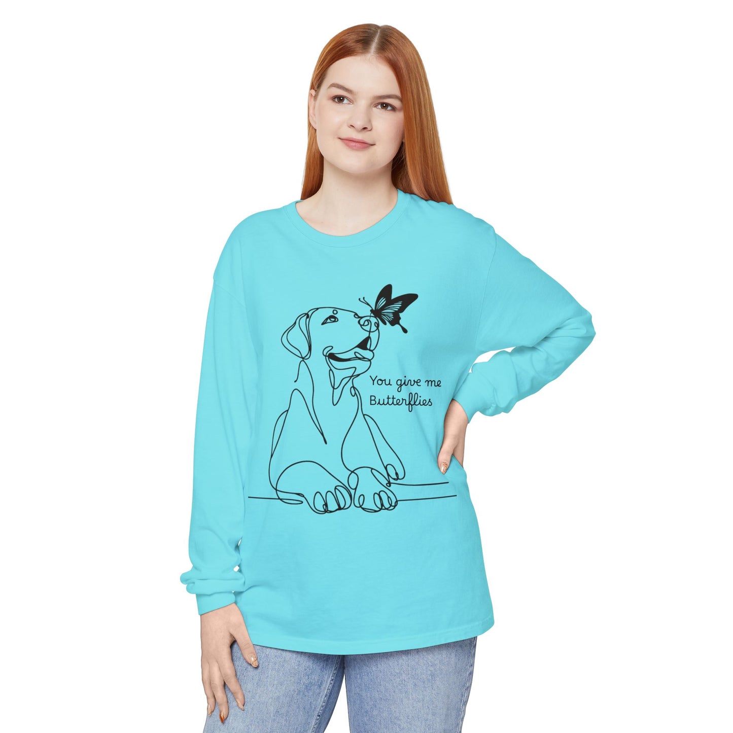 You Give Me Butterflies Dog Long Sleeve T-Shirt