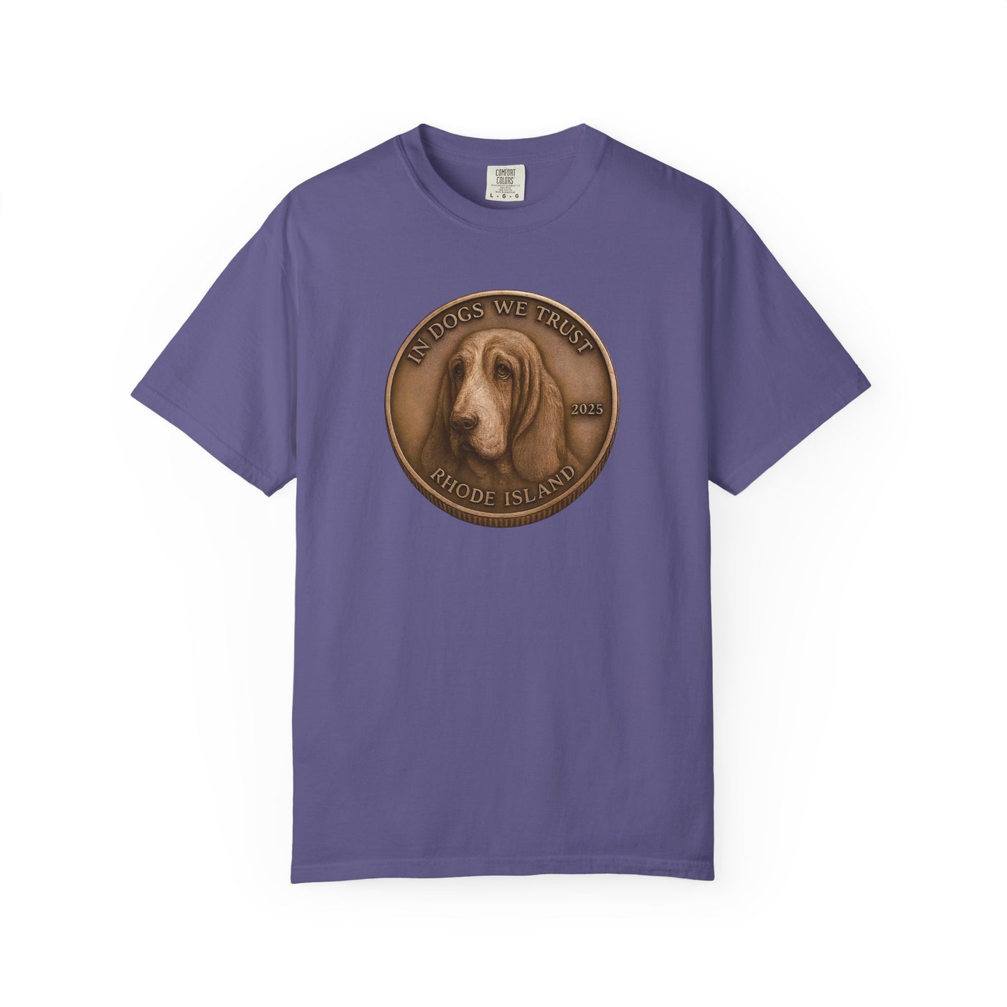 Rhode Island State Coin T-Shirt Collection - Proud Dog Breed Illustrations