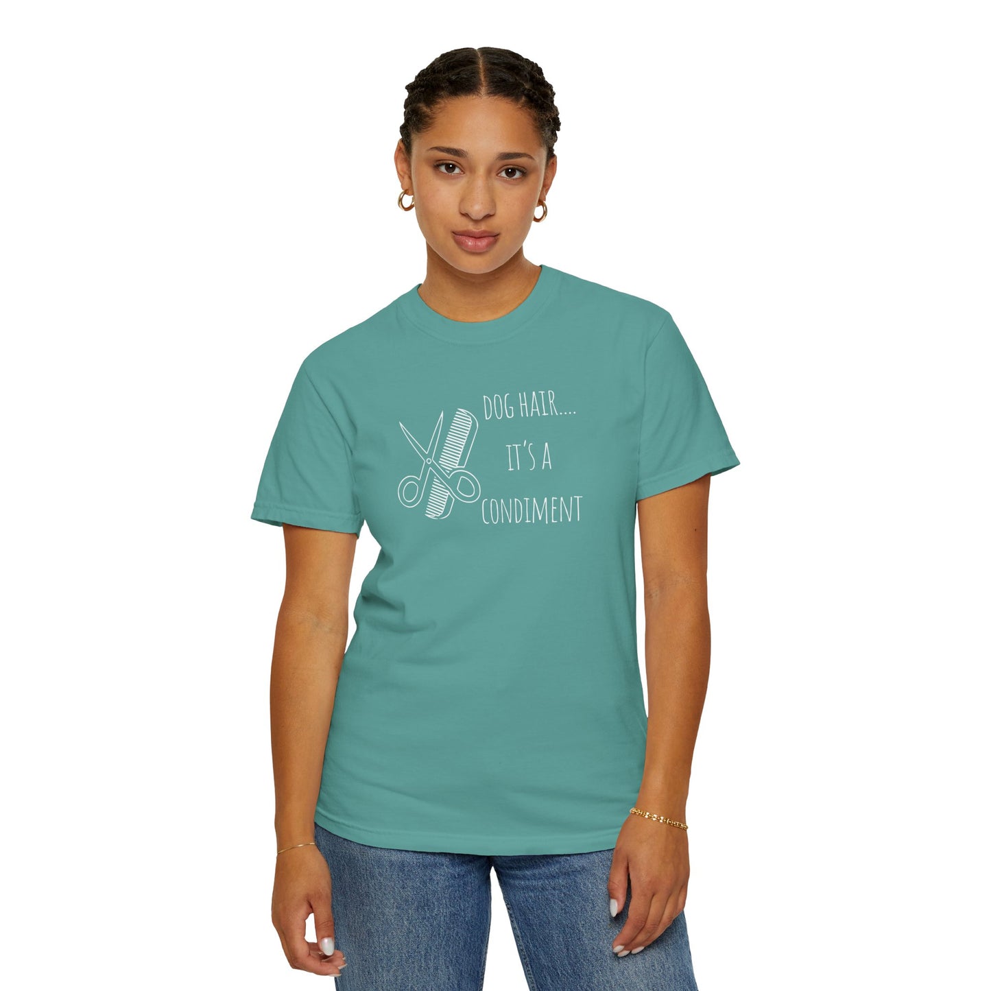 Dog Lover Unisex T-shirt - 'Dog Hair... It's a Condiment'