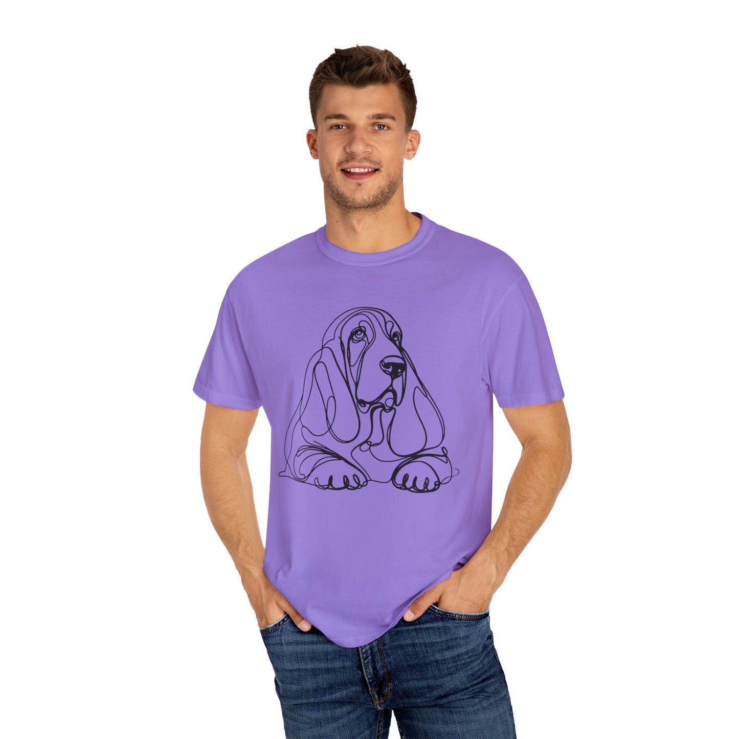 π Low & Loyal β Basset Hound Line Art Tee β Perfect for Dog Lovers