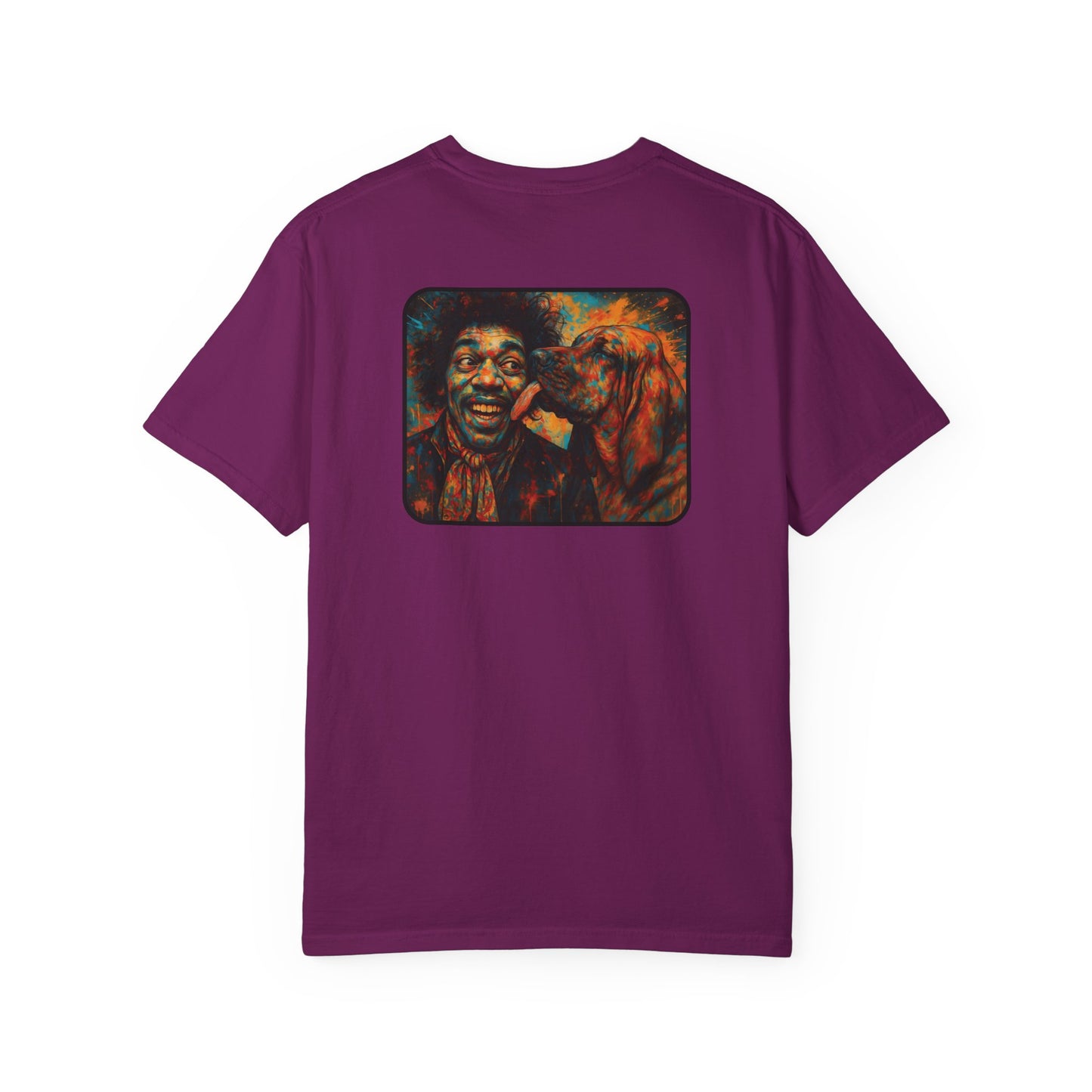 Psychedelic Dog T-Shirt - Jimi Hendrix Fun Humorous Design for Men and Women
