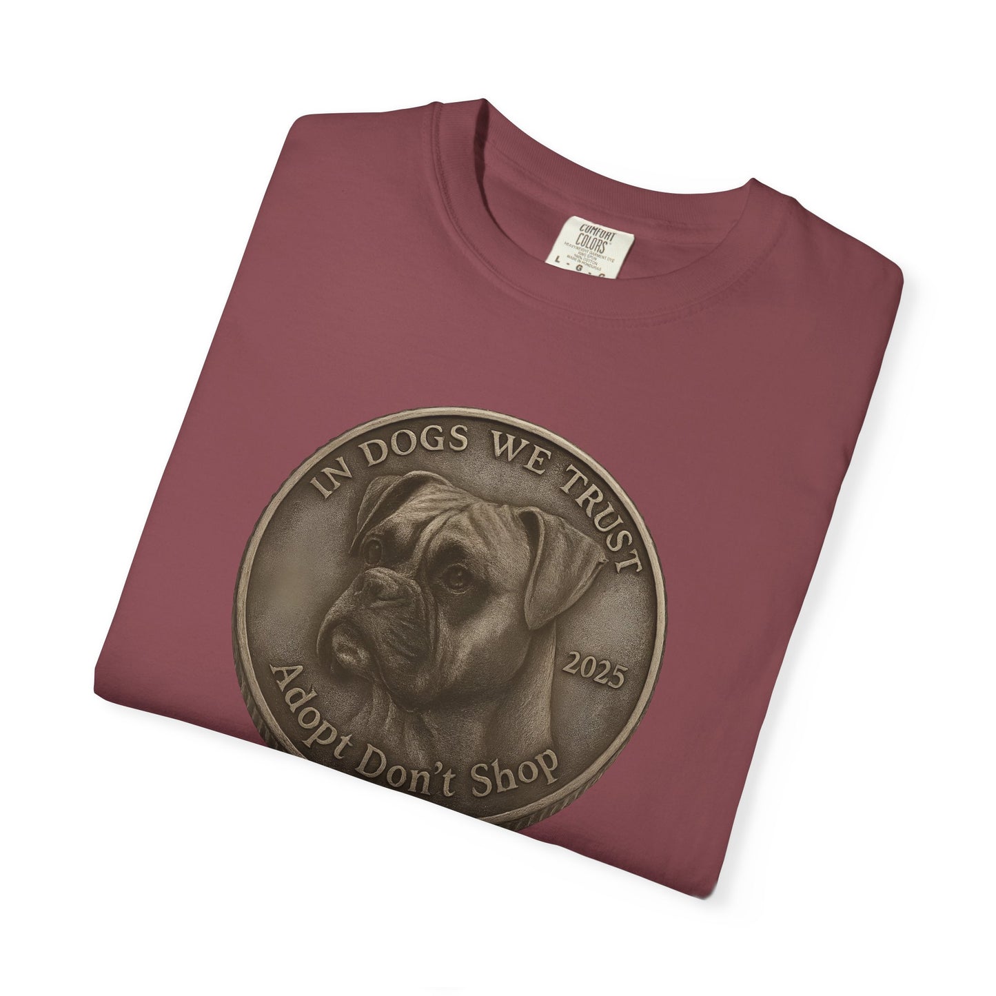 Adopt Don't Shop State Coin T-Shirt Collection - Proud Dog Breed Illustrations