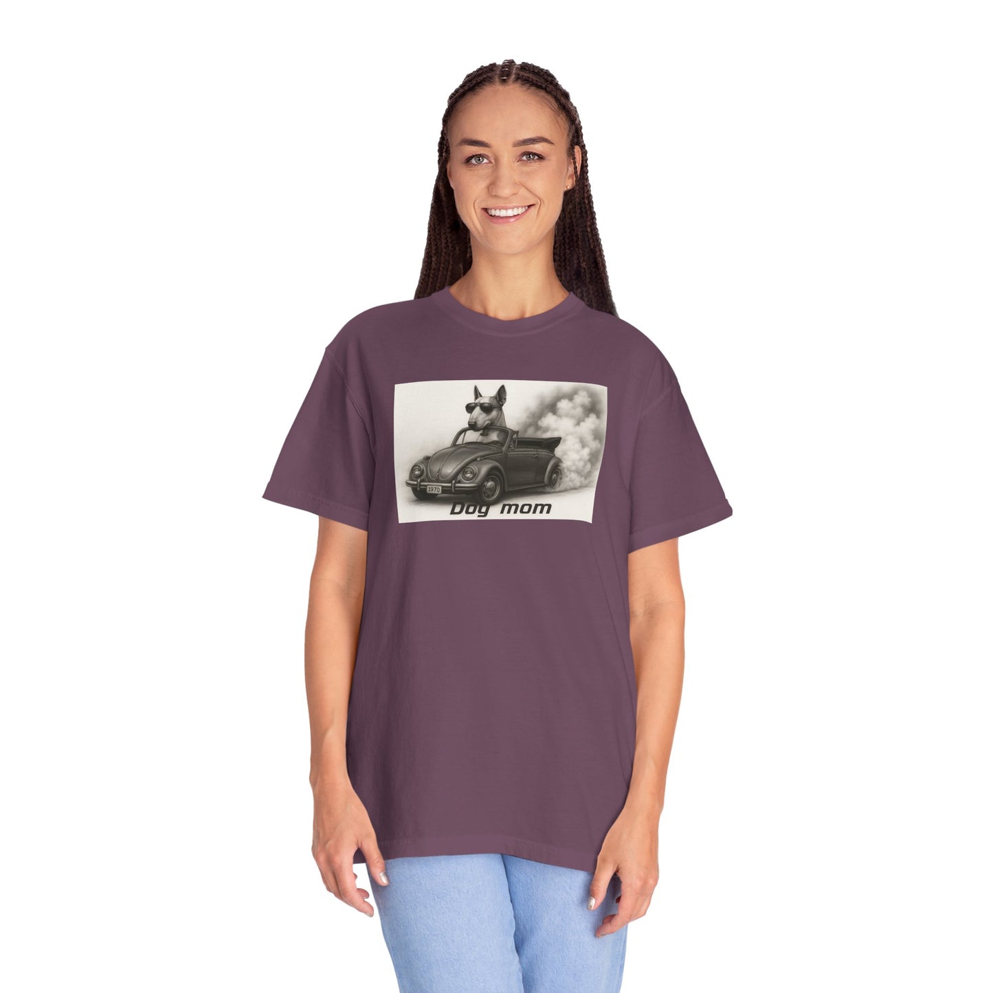 Dog Mom - Bull Terrier - “Cool Dogs in Cool Cars” T-Shirt Collection! 🐶🚗