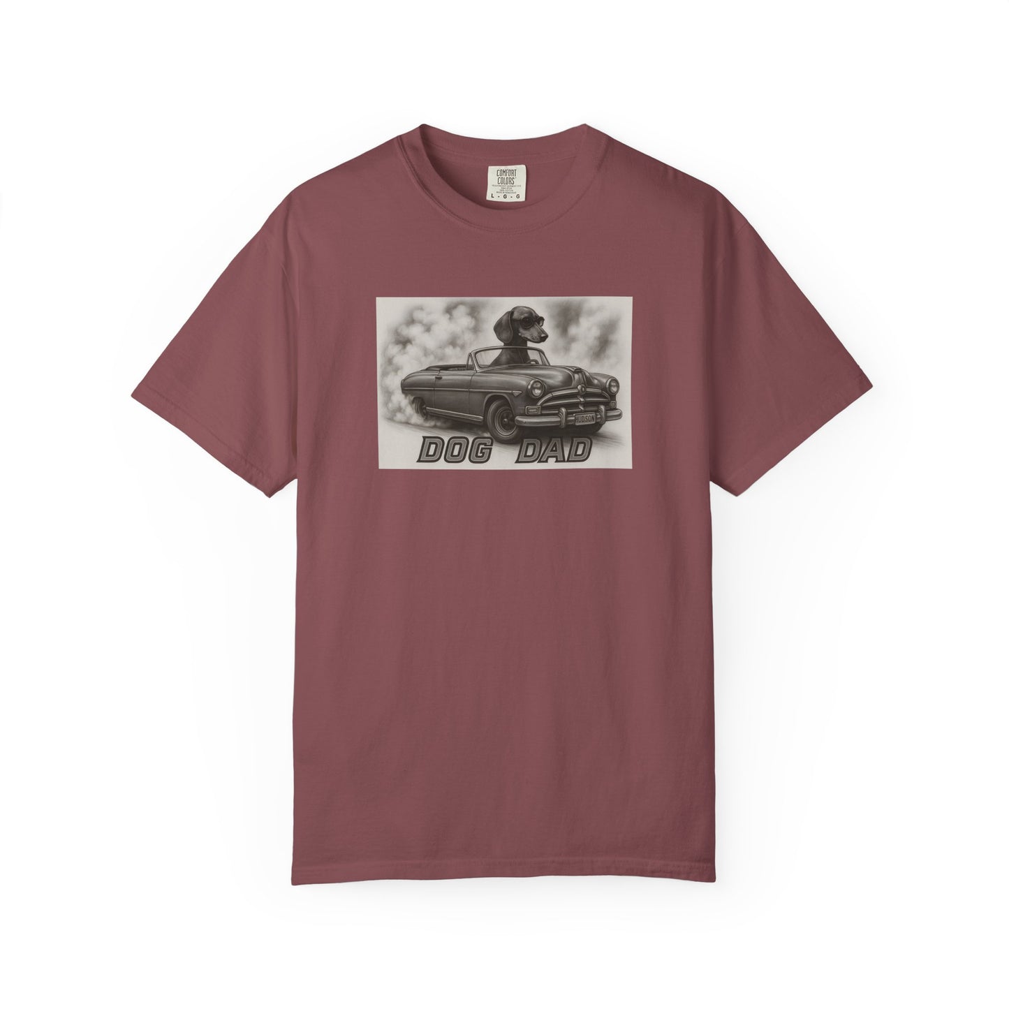 Dog Dad - Dachshund - Cool Dogs in Cool Cars T-Shirt Collection | Funny Dog Lover Apparel for Men