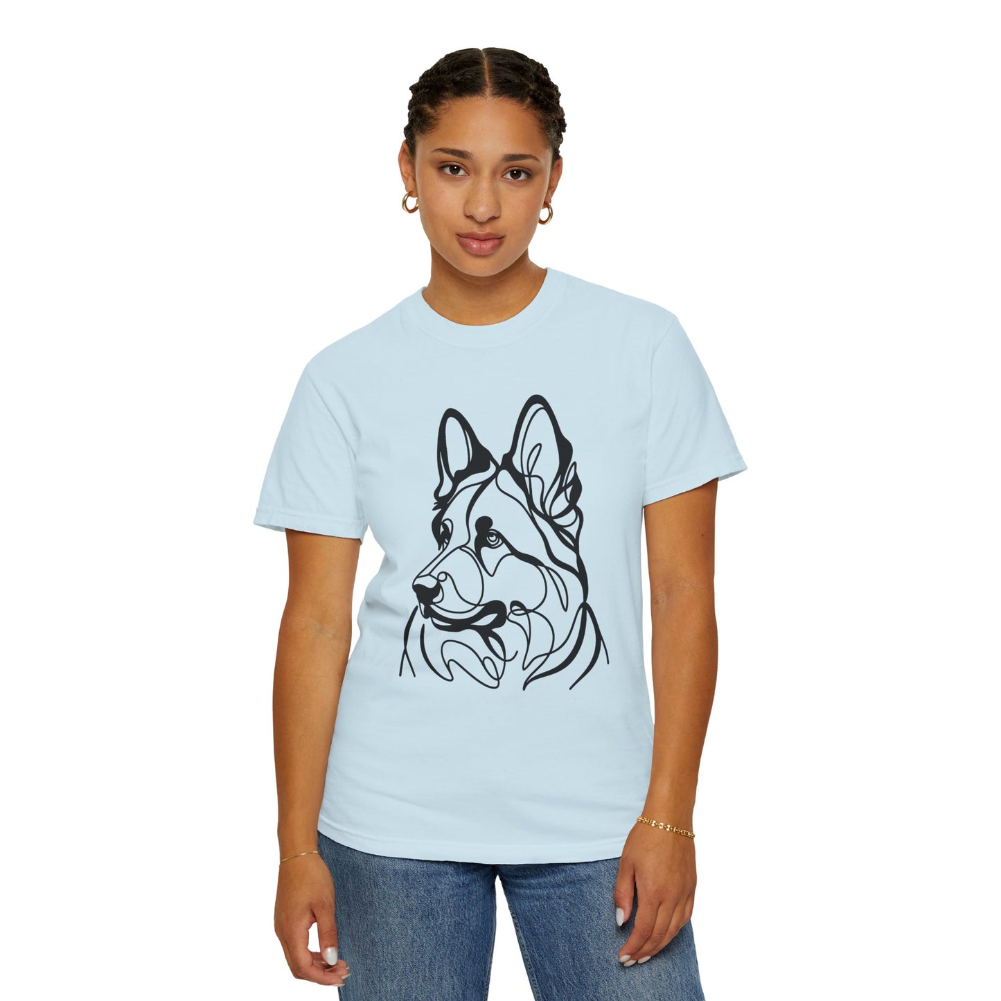 Unisex T-shirt German Shepard Line Art