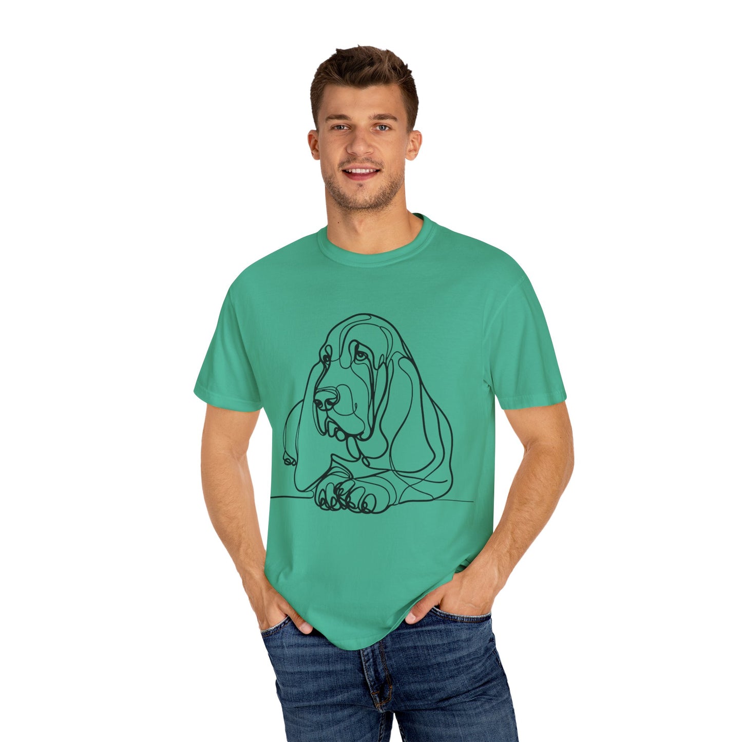 π Low & Loyal β Basset Hound Line Art Tee