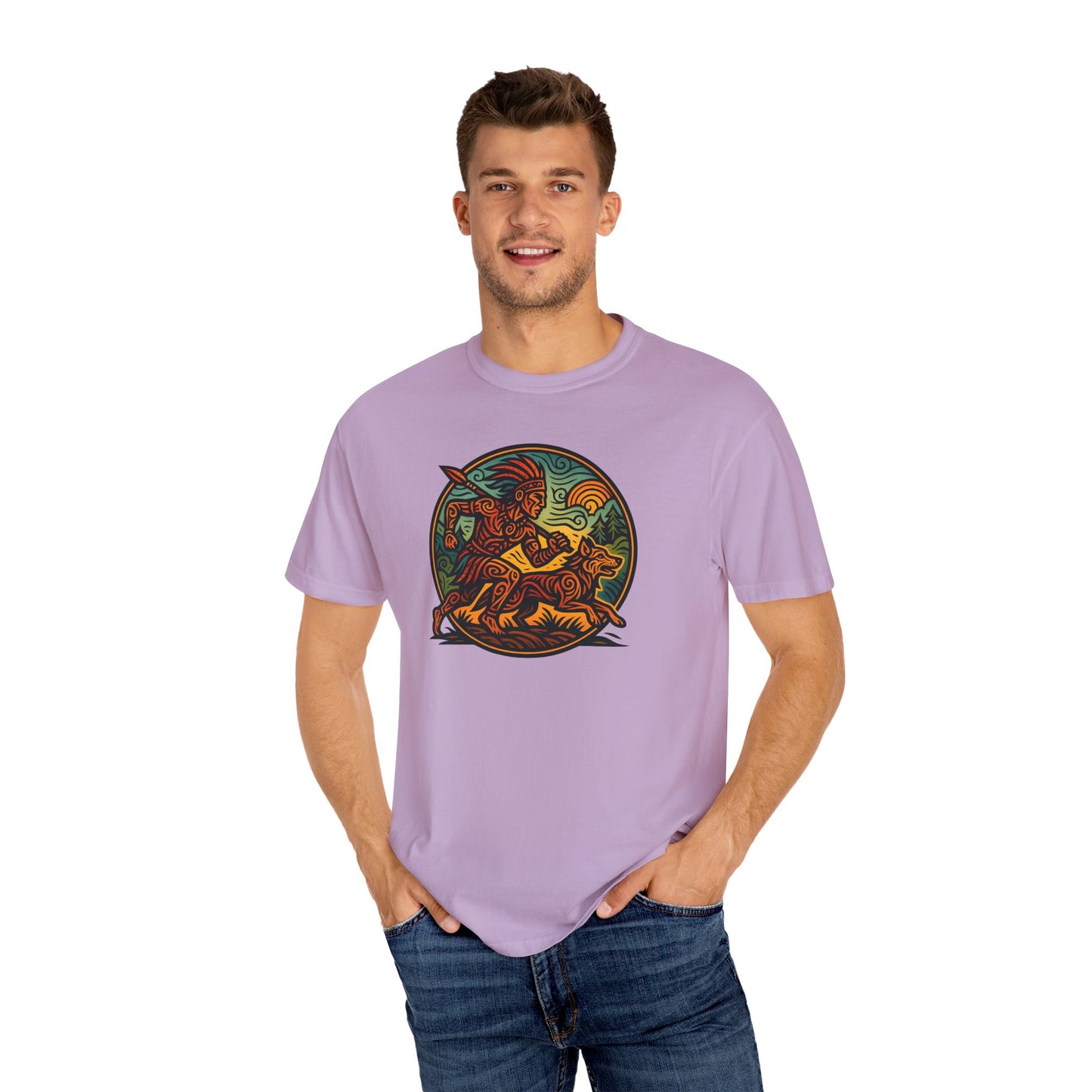 Vintage-Inspired Garment-Dyed T-Shirt, Artistic Tee for Nature Lovers, Perfect Gift for Birthdays, Casual Outings, Eco-Friendly Fashion