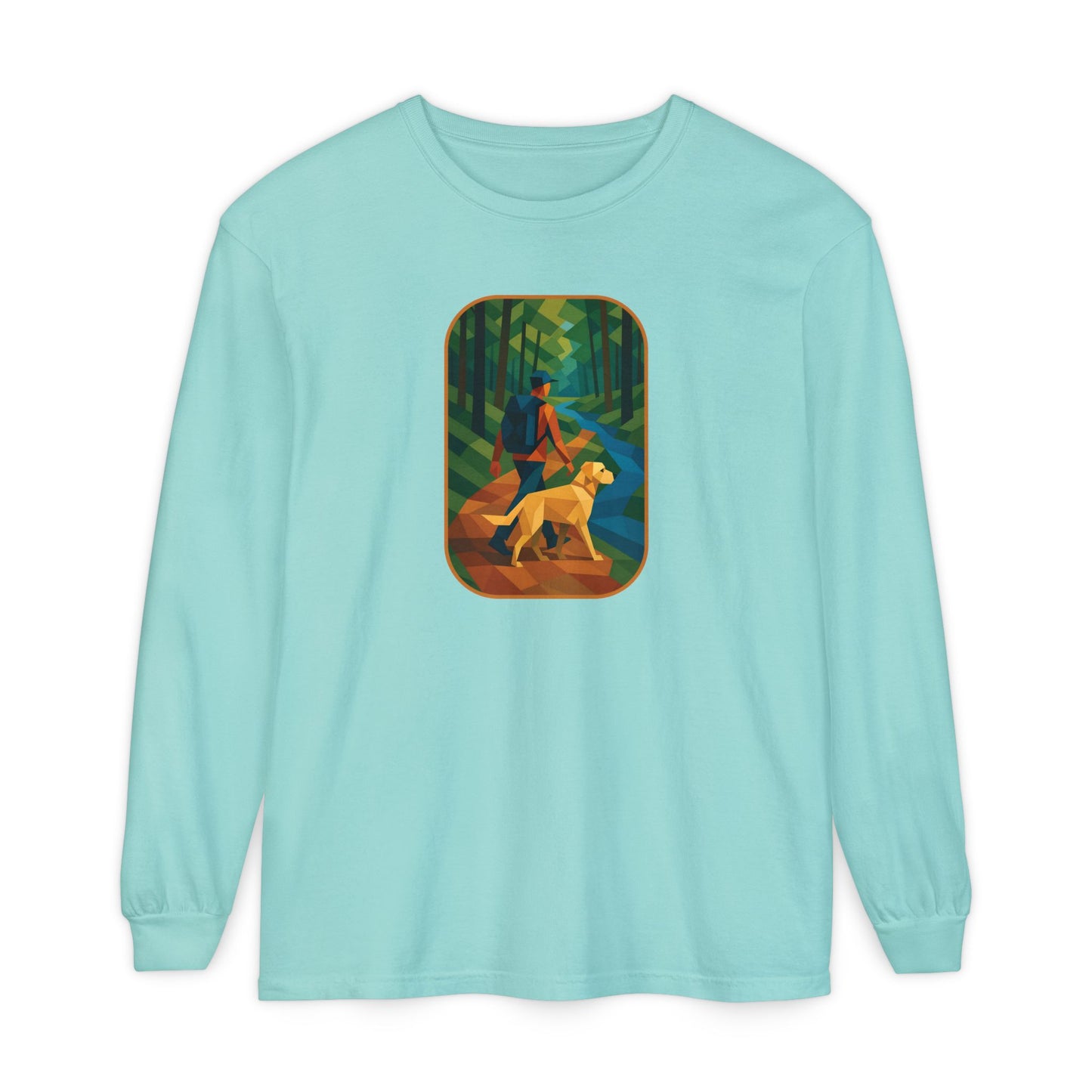 Scenic Dog Walk Design | Casual Comfort, Gift for Dog Lovers, Nature Enthusiasts, Cozy Outfit, Eco-Friendly Wear