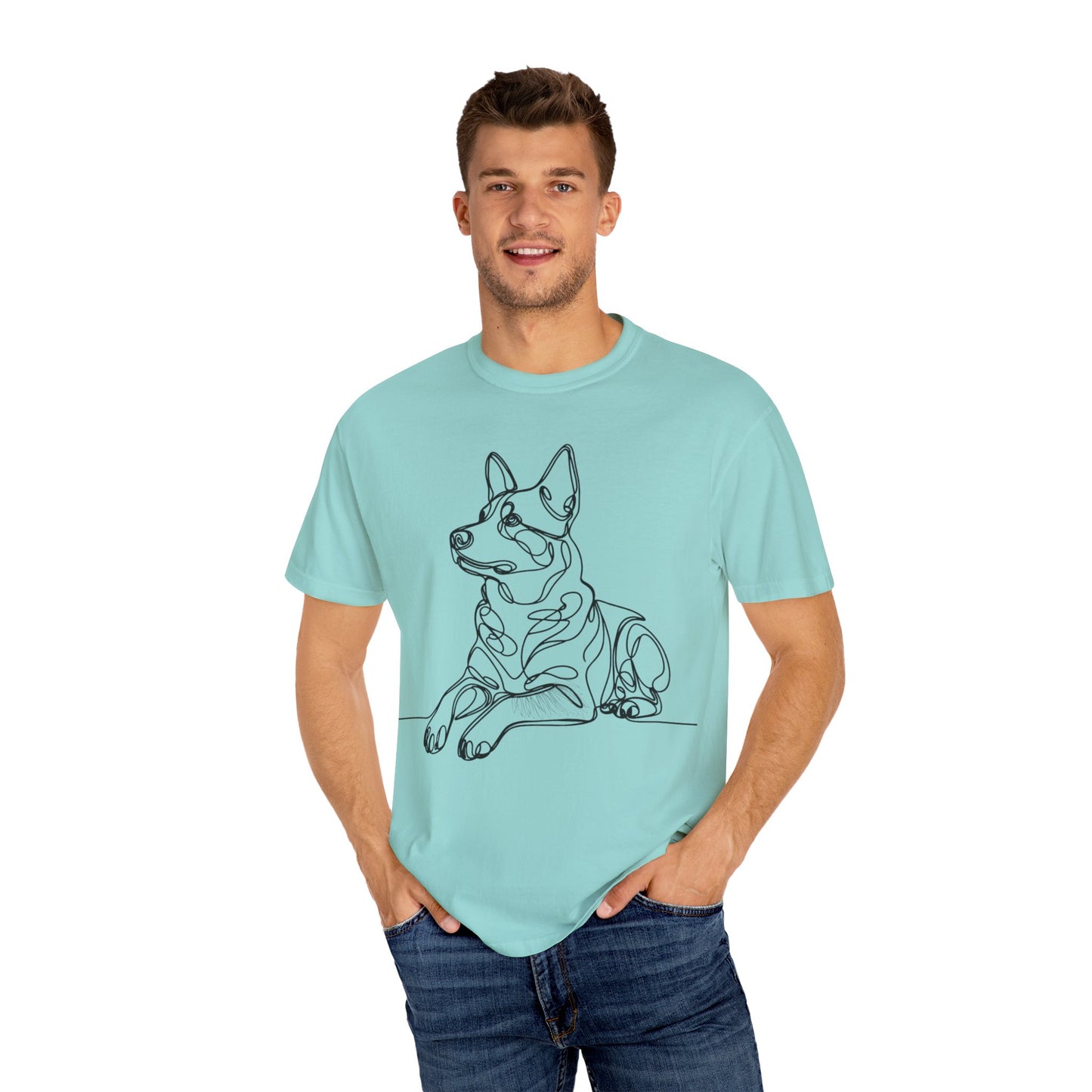 🖤 True Grit – Blue Heeler Line Art Tee - Perfect Gift for Dog Lovers