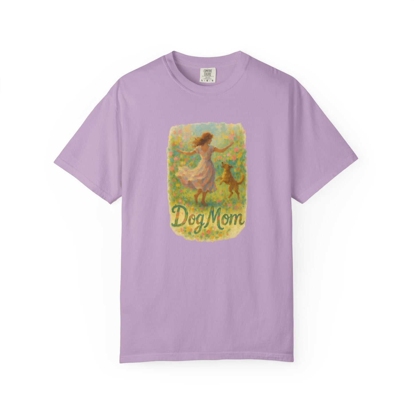 Dog Mom T-Shirt, Cute Animal Lover Tee, Gift for Pet Moms, Garment-Dyed T-Shirt, Casual Summer Shirt, Birthday Gift, Dog Lover Merchandise