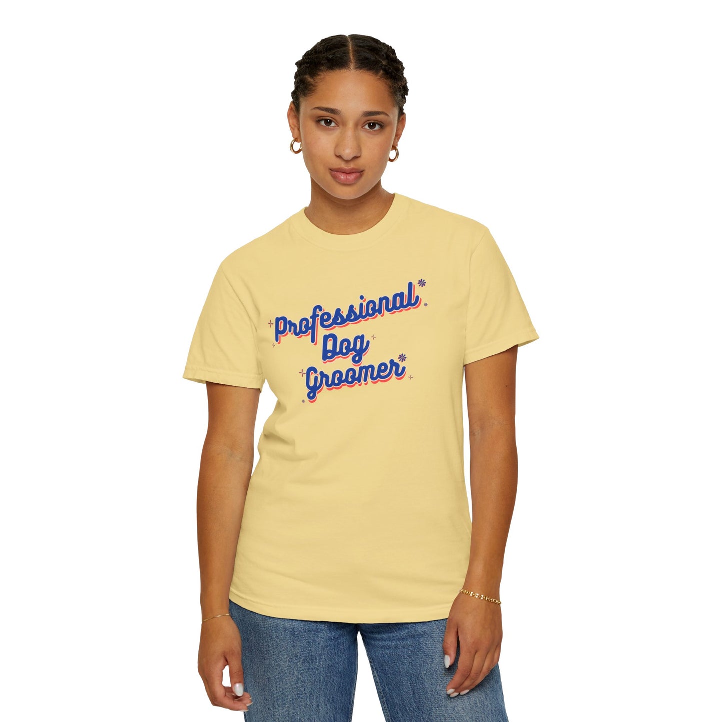 Professional Dog Groomer T-Shirt - Unisex Garment-Dyed Tee for Dog Lovers and Groomers