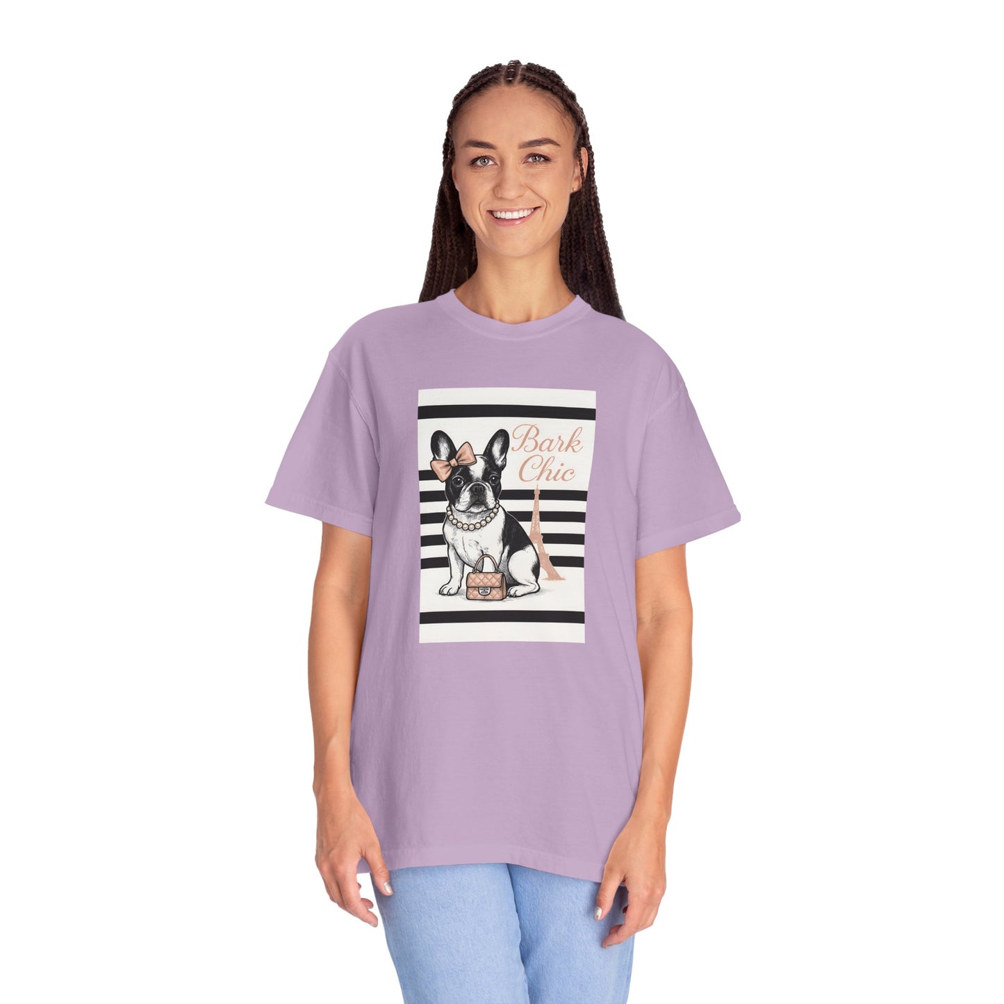 Chic Dog Lover T-shirt, Bark Chic Tee, Unisex Graphic Shirt, Pet Lover Gift, Comfortable Everyday Wear, Cute Animal Apparel