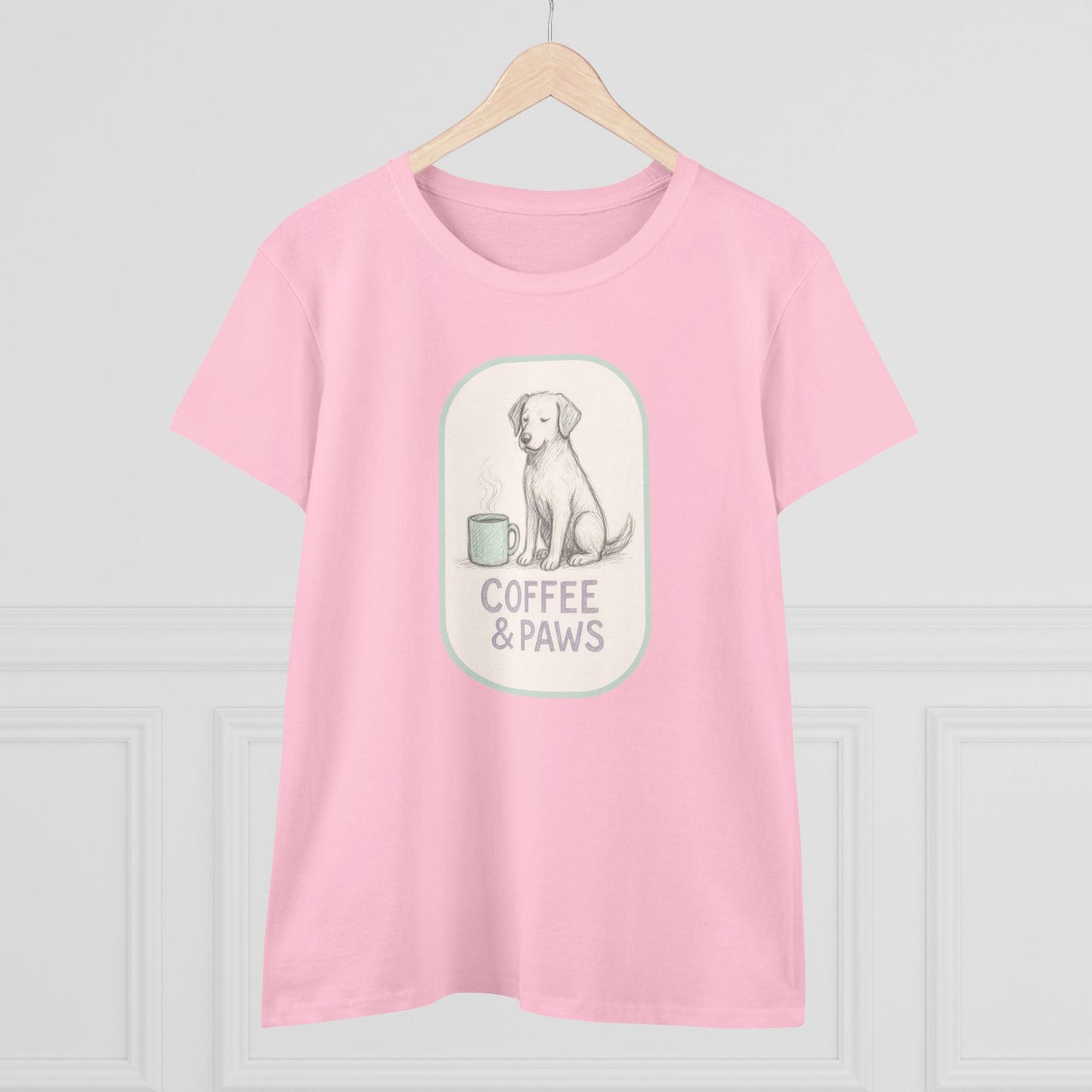 Copy of Coffee & Paws Women's Tee - Cozy Cotton Shirt for Pet Lovers, Casual Wear, Gift for Dog Owners, Dog Mom Merchandise, Animal Lover Tee