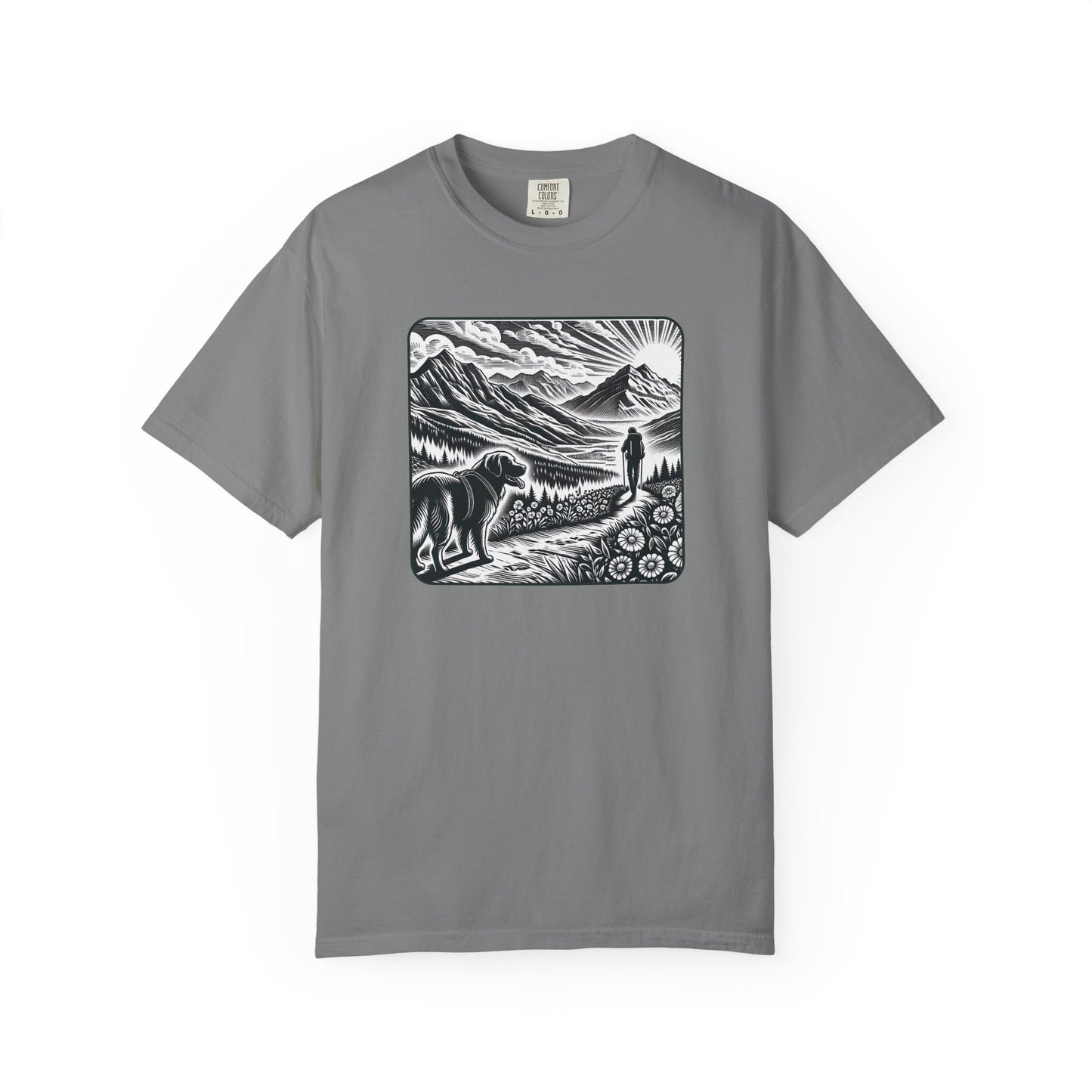 Hiker Unisex Garment-Dyed T-Shirt with Nature Design - Perfect for Outdoor Lovers