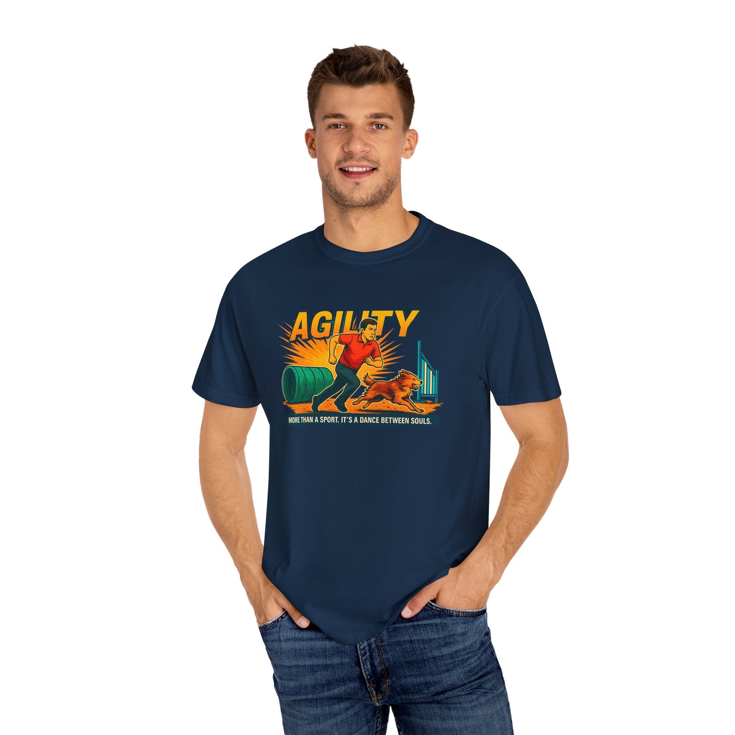Agility Unisex Garment-Dyed T-Shirt - More Than a Sport, It's a Dance Between Souls