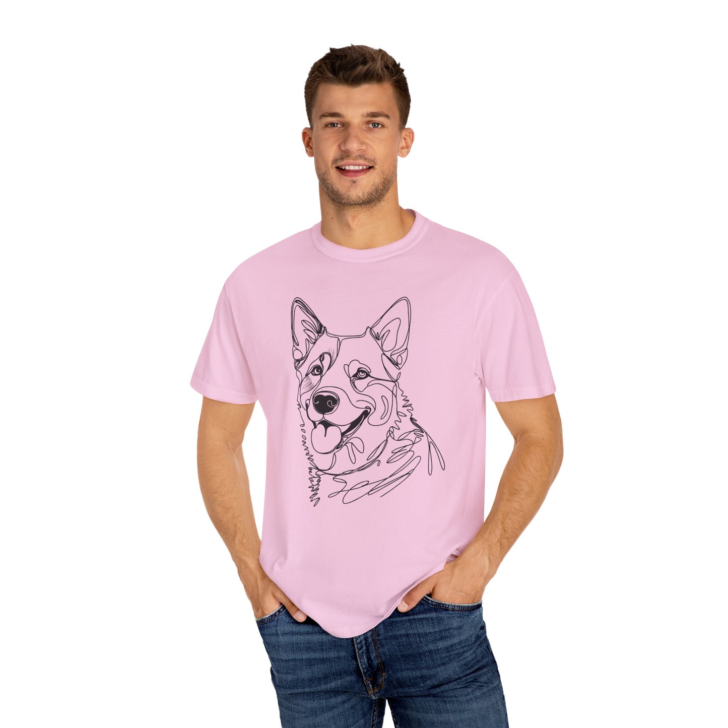 🖤 True Grit – Blue Heeler Line Art Tee