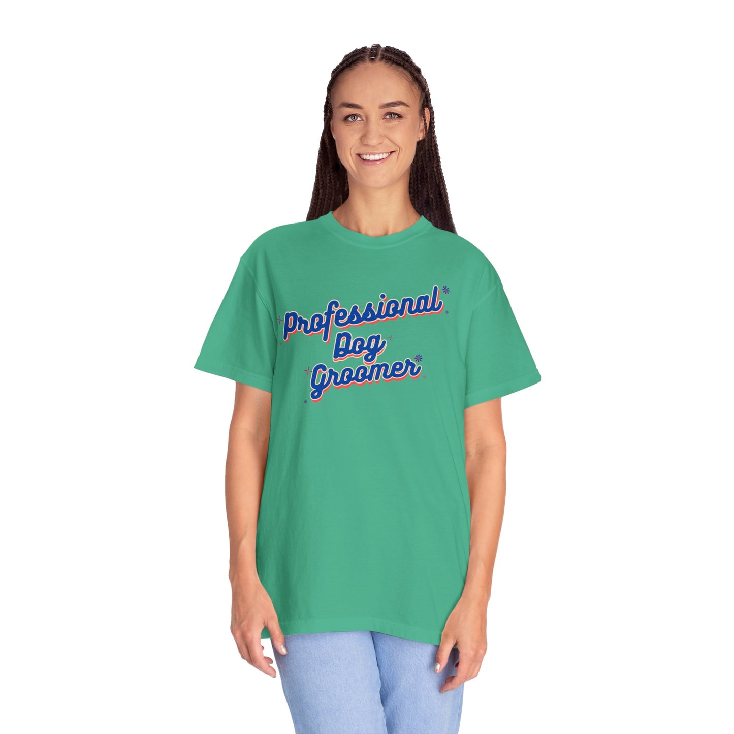 Professional Dog Groomer T-Shirt - Unisex Garment-Dyed Tee for Dog Lovers and Groomers