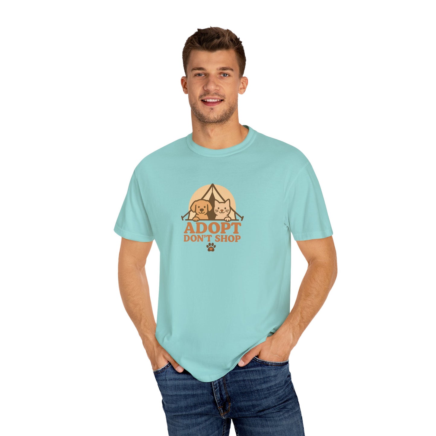 Adopt Don't Shop T-Shirt, Eco-Friendly Tee, Animal Rescue Shirt, Casual Wear, Gift for Pet Lovers, Perfect for Adoption Events