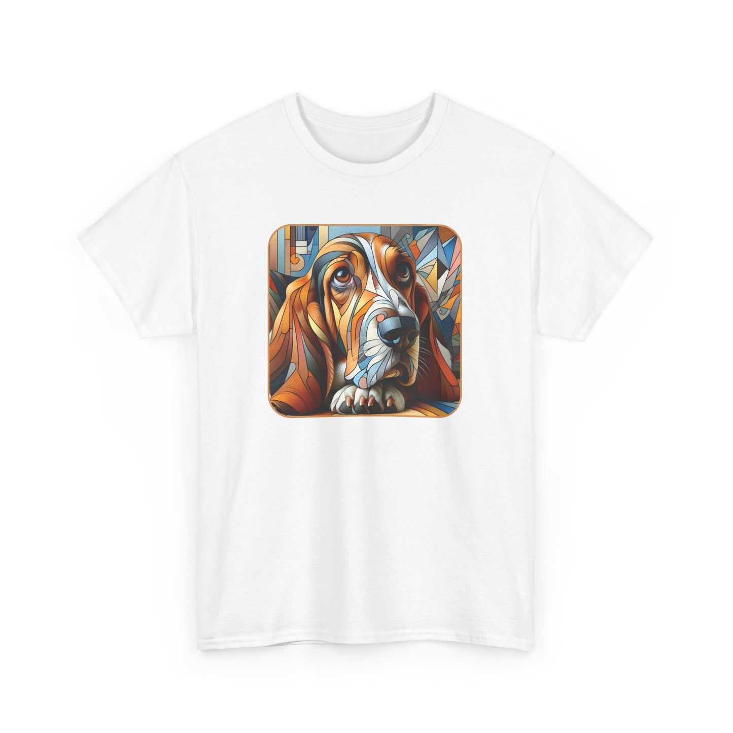 “Petcasso Basset Hound: Abstract Loyalty Tee”