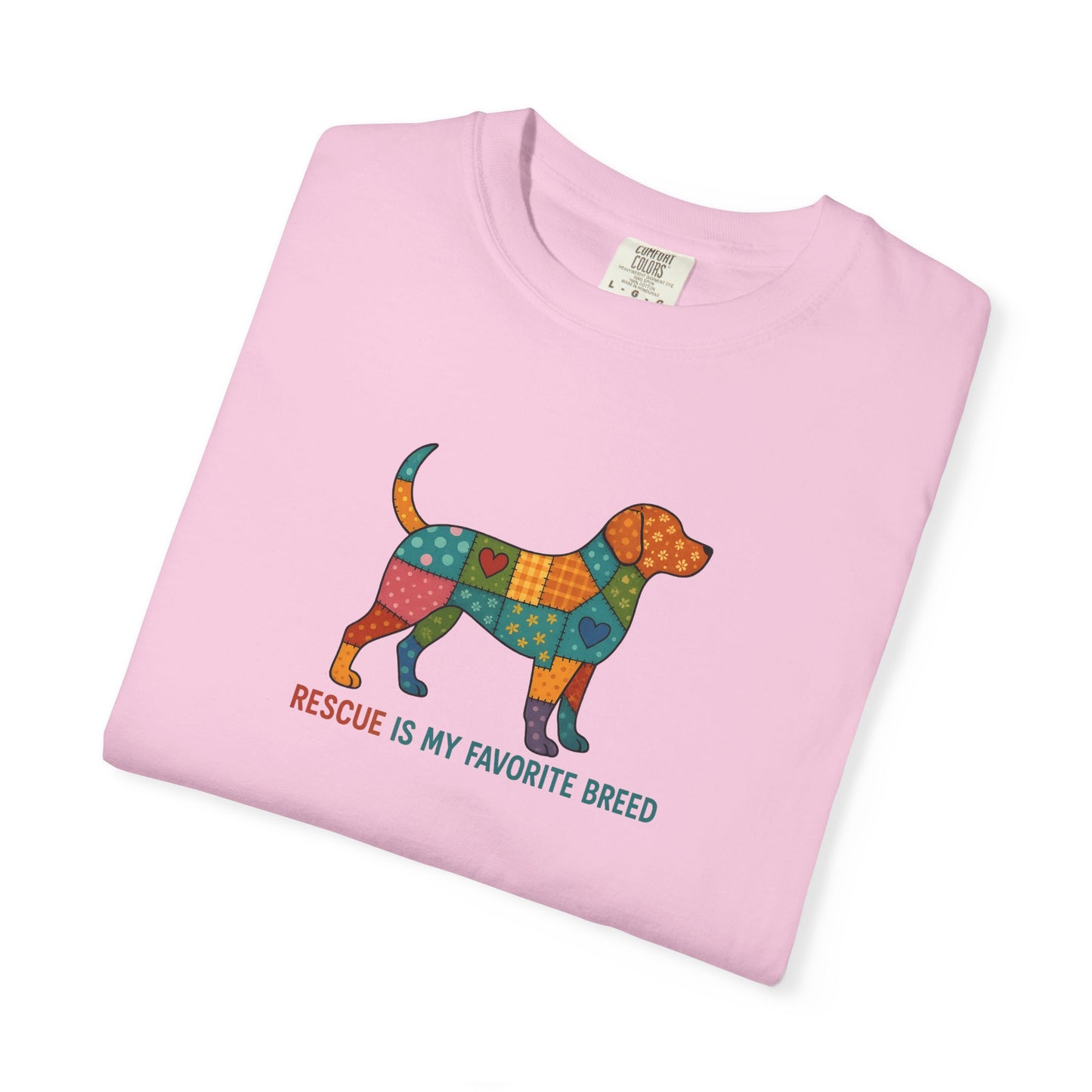 Colorful Dog Rescue T-Shirt, Gift for Dog Lovers, Adoption Awareness Tee, Casual Wear for Animal Lovers, Eco-Friendly Fashion