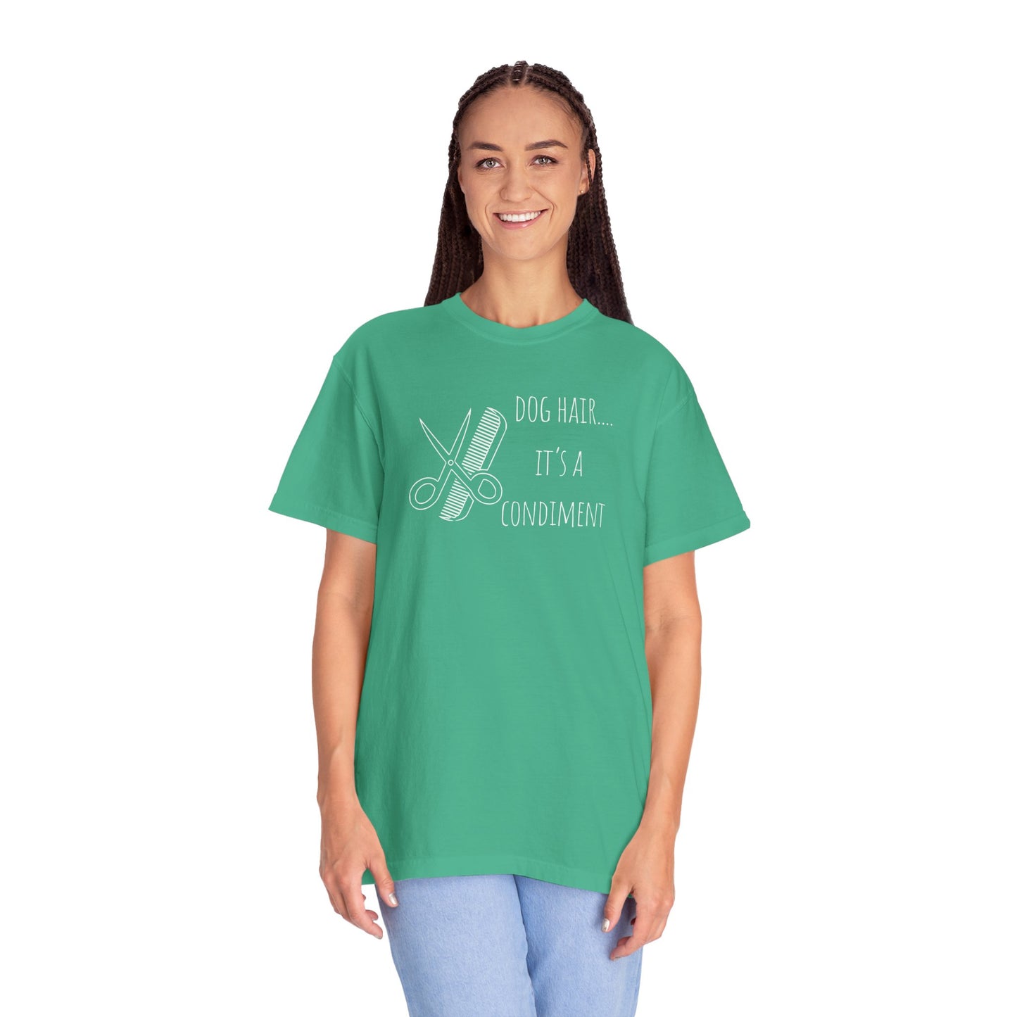 Dog Lover Unisex T-shirt - 'Dog Hair... It's a Condiment'