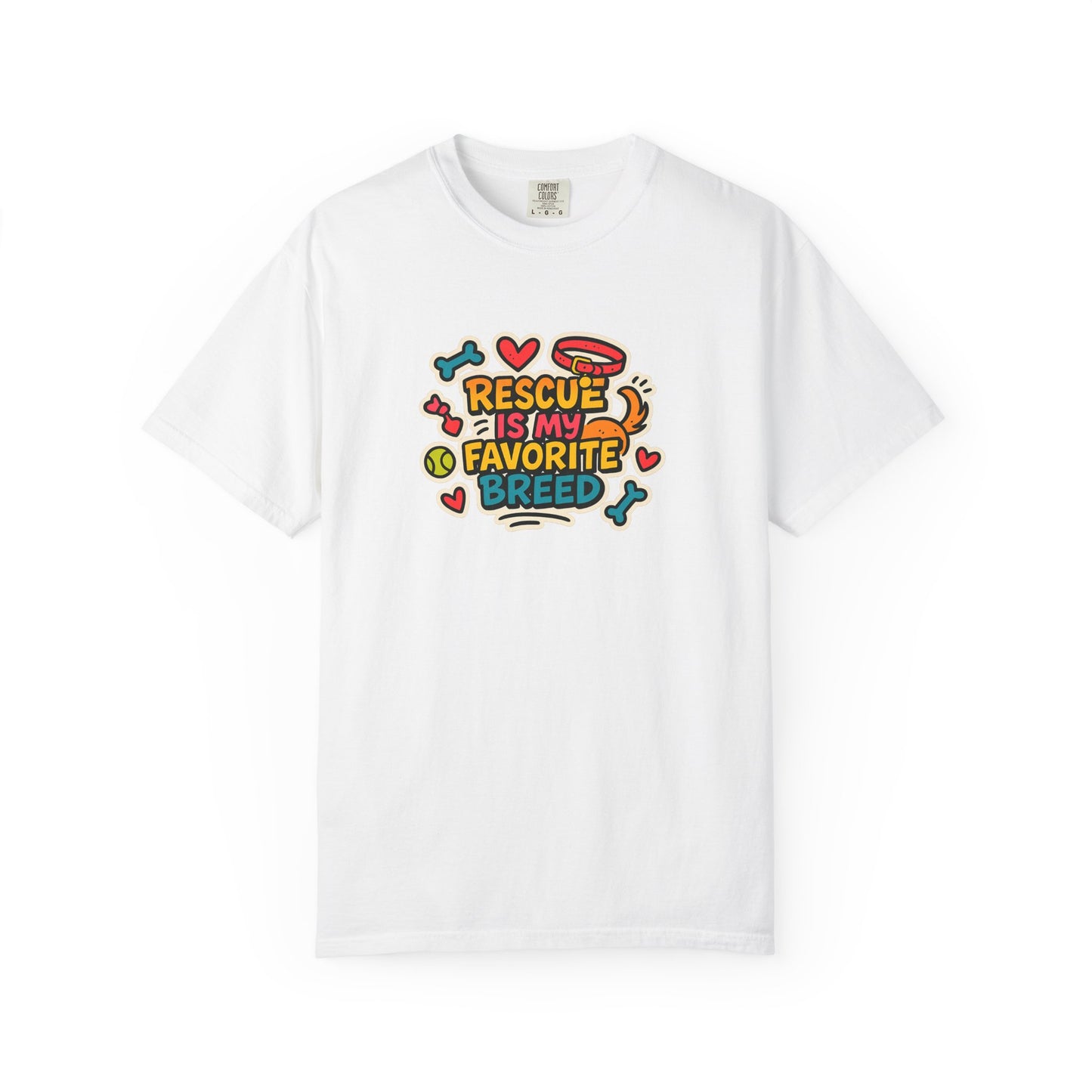 Rescue Is My Favorite Breed T-Shirt, Dog Lover Shirt, Pet Adoption Tee, Animal Rescue Apparel, Gift for Dog Owners