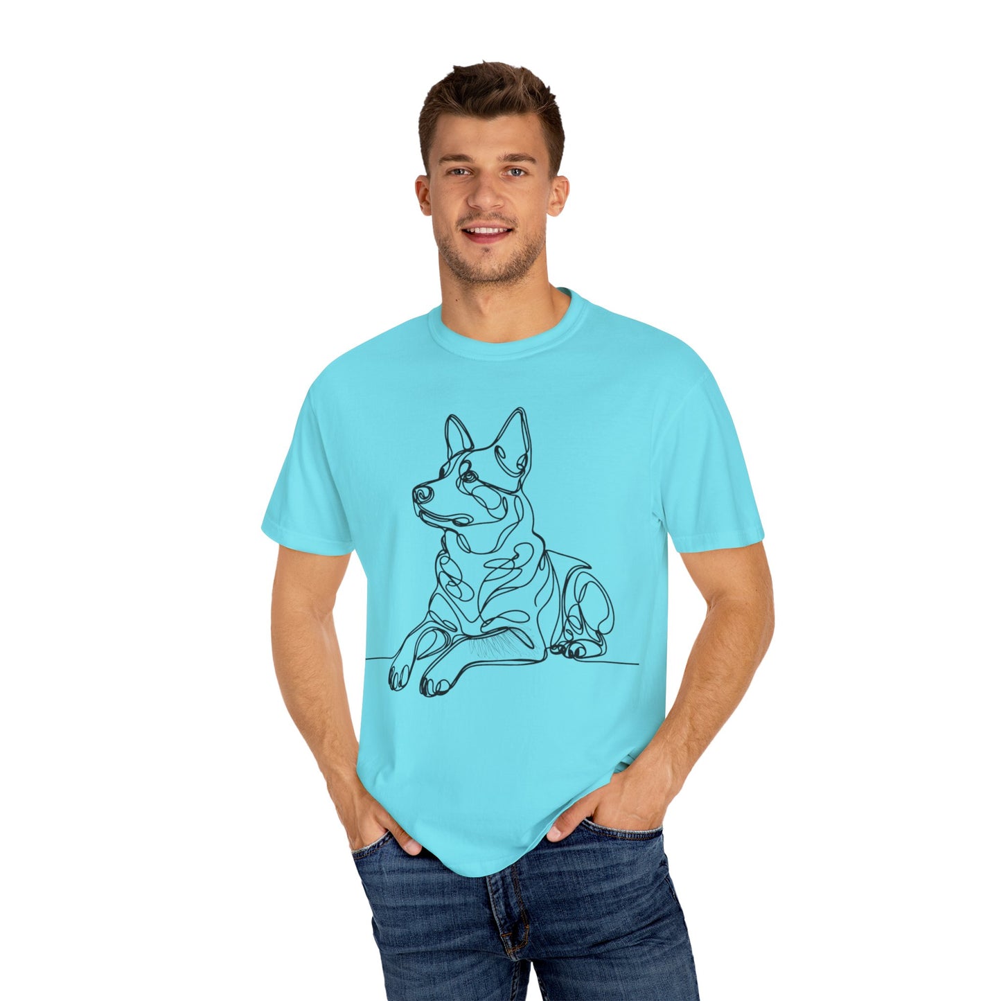 🖤 True Grit – Blue Heeler Line Art Tee - Perfect Gift for Dog Lovers