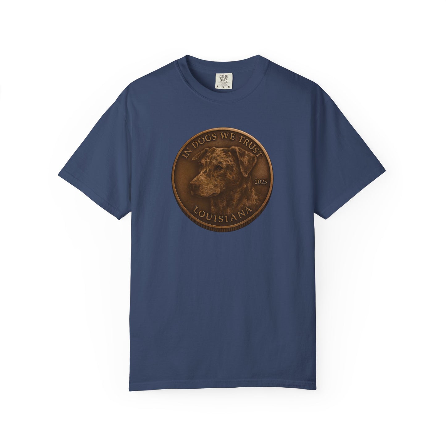 Louisiana State Coin T-Shirt Collection - Proud Dog Breed Illustrations