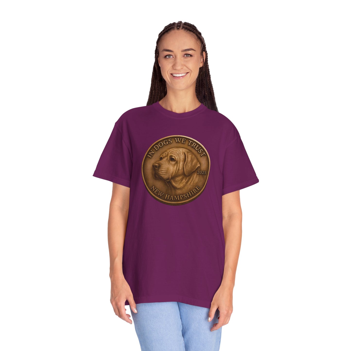 New Hampshire State Coin T-Shirt Collection - Proud Dog Breed Illustrations