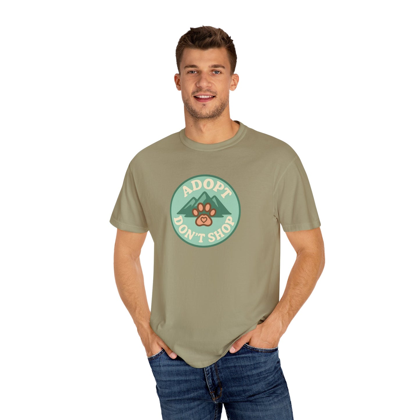 Adopt Don't Shop T-shirt, Unisex Tee, Animal Lover Gift, Pet Adoption Awareness, Casual Wear, Eco-Friendly Fashion, Dog Mom Shirt