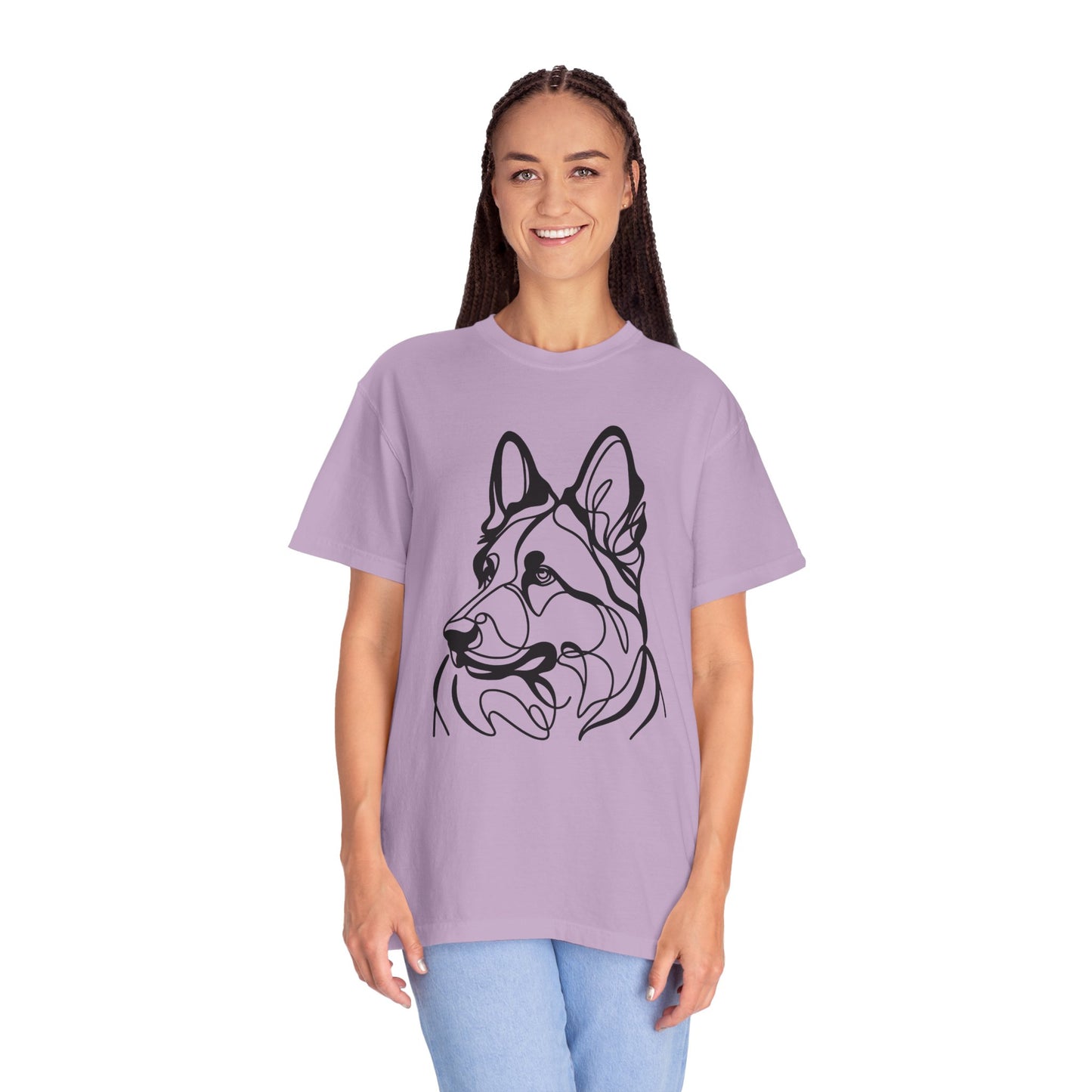 Unisex T-shirt German Shepard Line Art