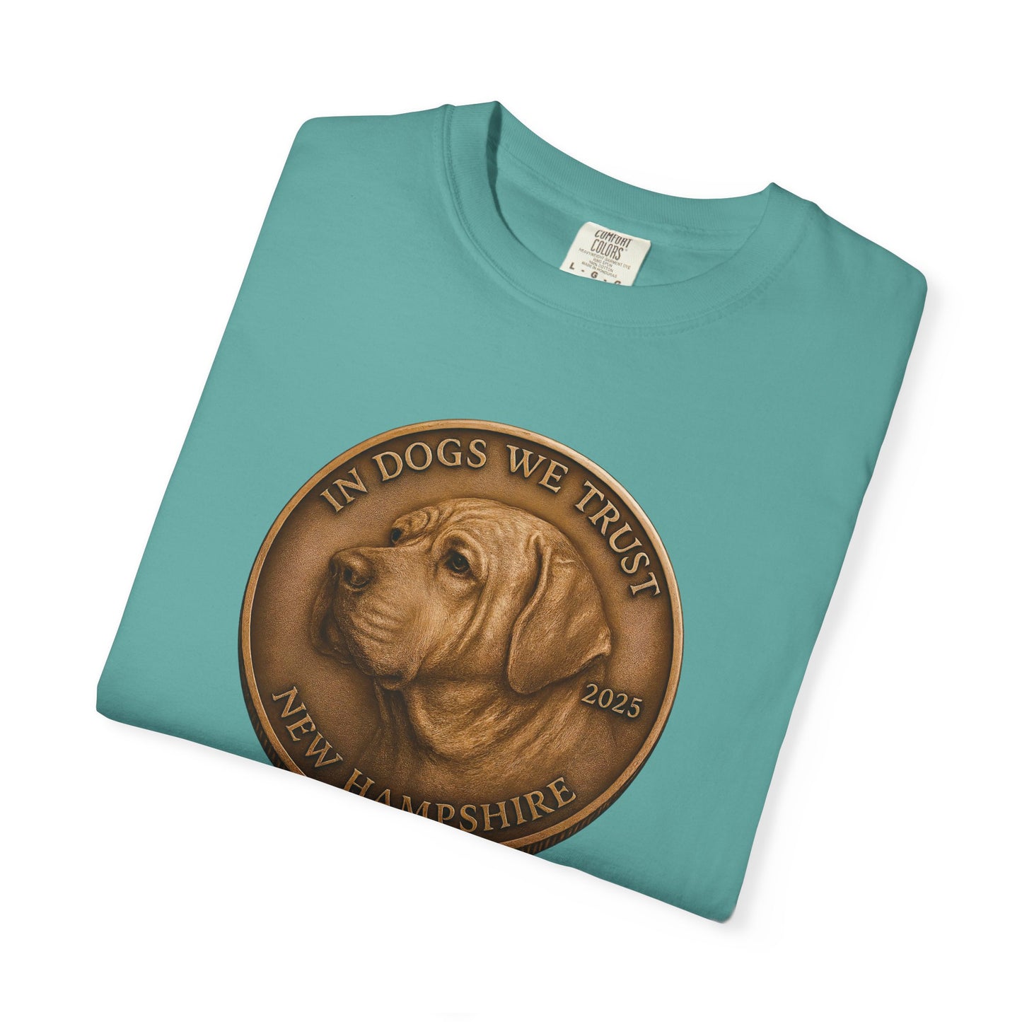 New Hampshire State Coin T-Shirt Collection - Proud Dog Breed Illustrations
