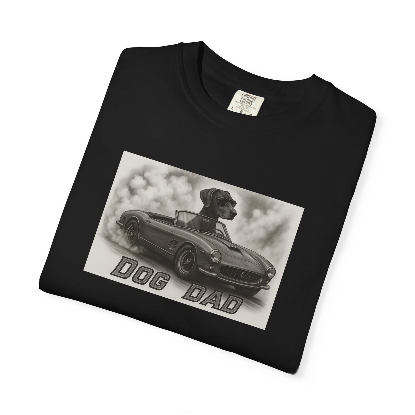 Dog Dad - German Shorthaired Pointer - Cool Dogs in Cool Cars T-Shirt Collection | Funny Dog Lover Apparel for Men
