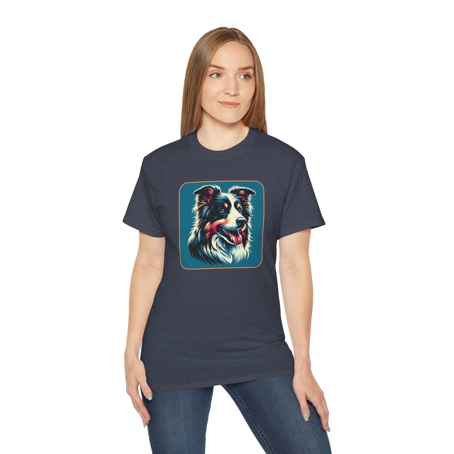 ⚡ Brain & Beauty – Colorful Border Collie Tee - Perfect for Pet Lovers