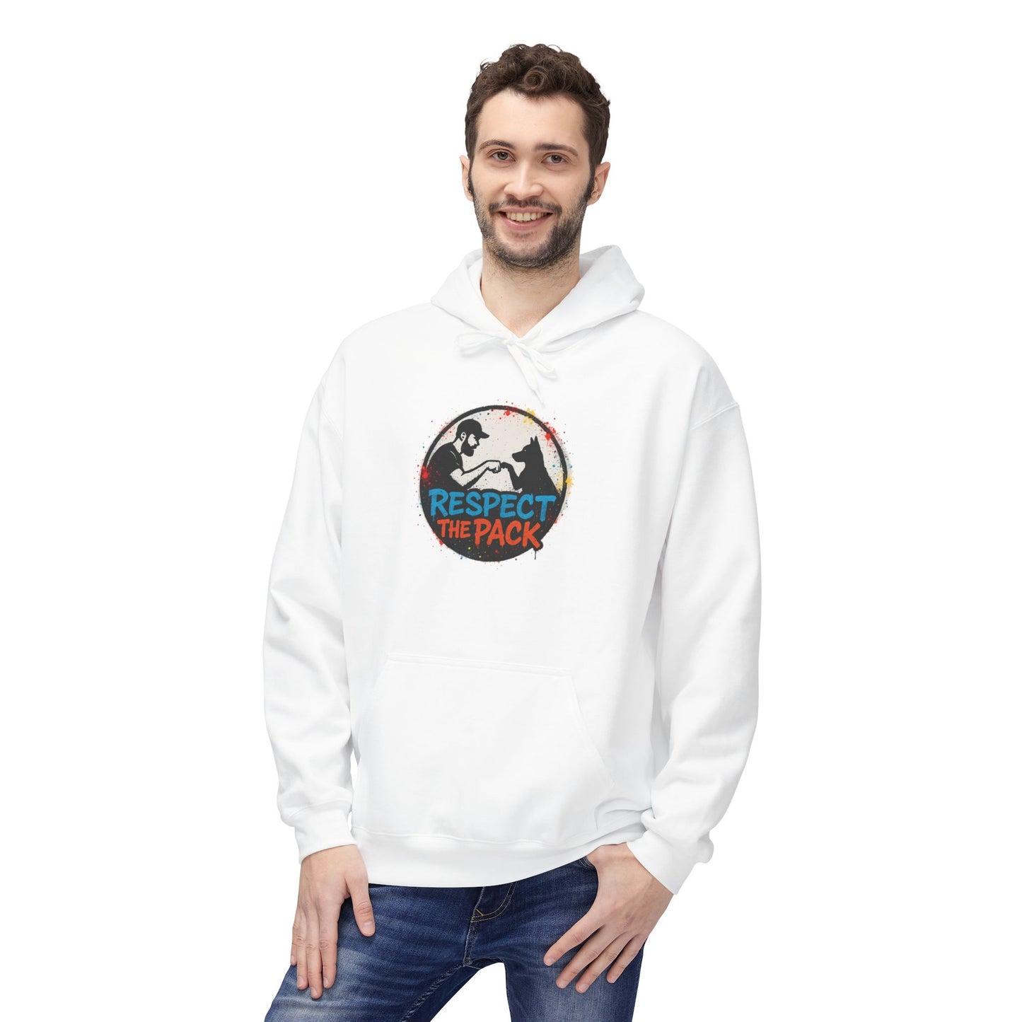Dog Dad Fleece Hoodie, Unisex Softstyle Hooded Sweatshirt, Perfect Gift for Dog Lovers, Comfortable and Stylish