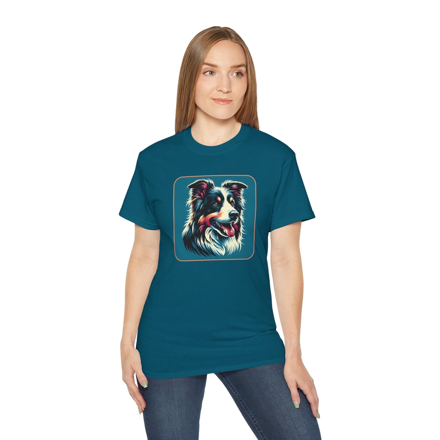 ⚡ Brain & Beauty – Colorful Border Collie Tee - Perfect for Pet Lovers