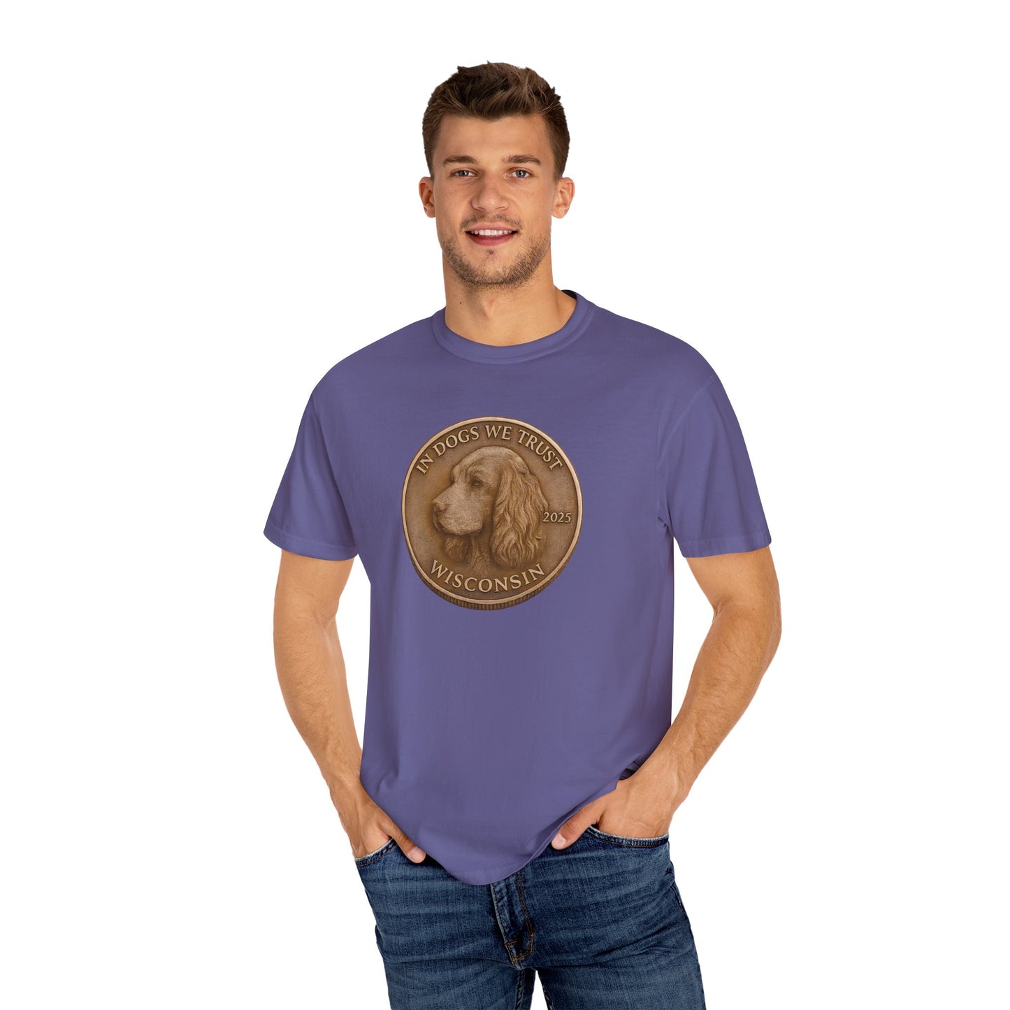 Wisconsin State Coin T-Shirt Collection - Proud Dog Breed Illustrations