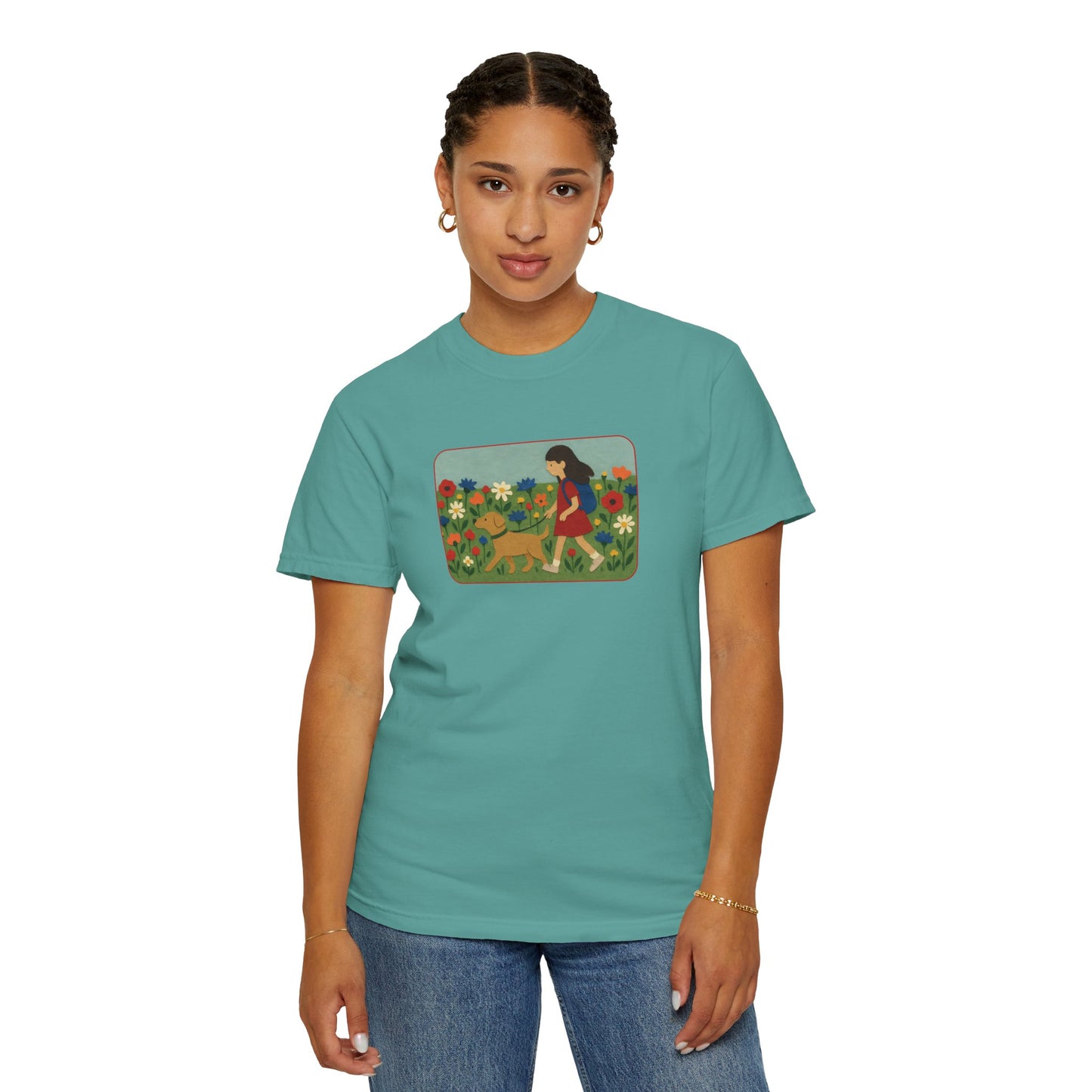 Dog Walking Collage T-shirt