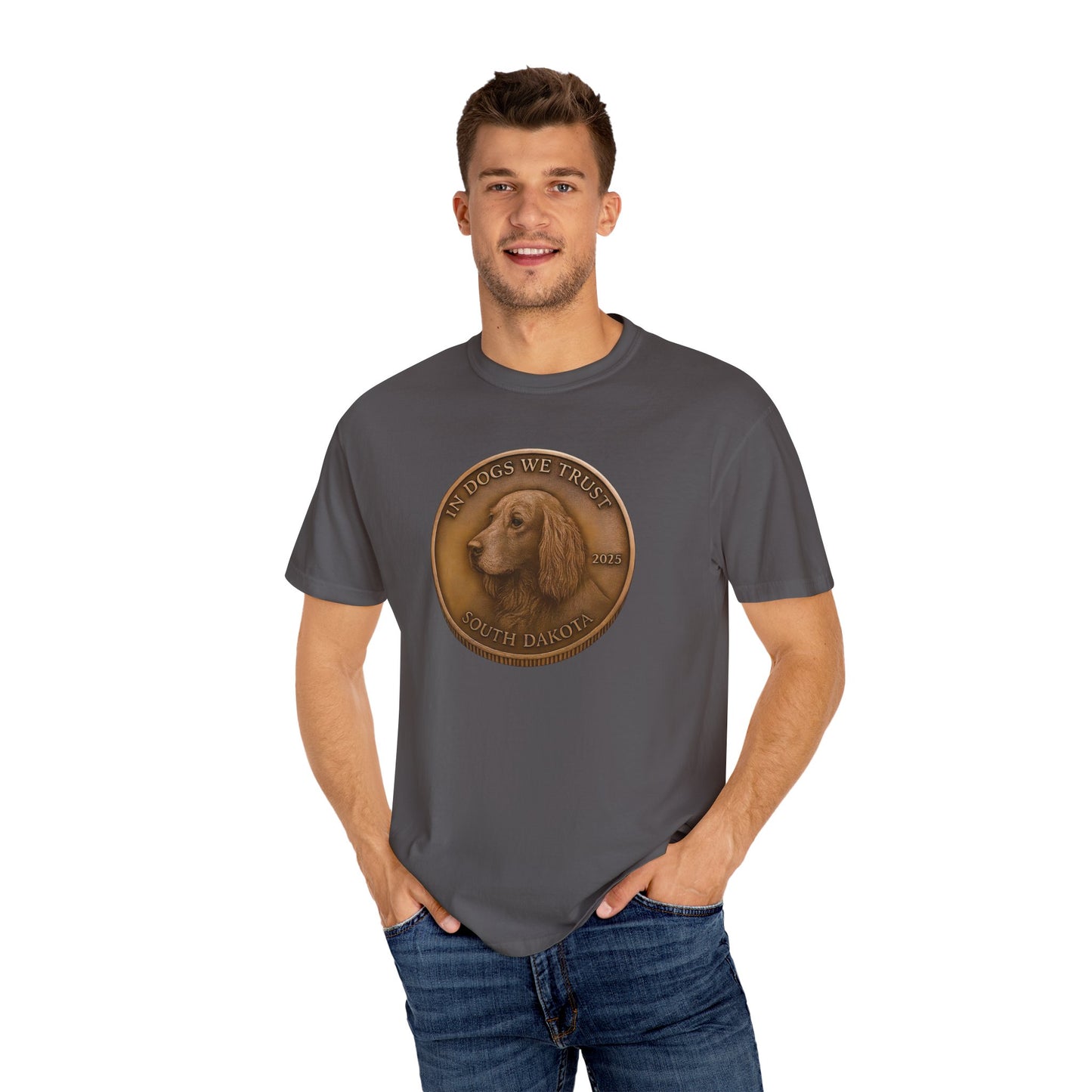 South Dakota State Coin T-Shirt Collection - Proud Dog Breed Illustrations
