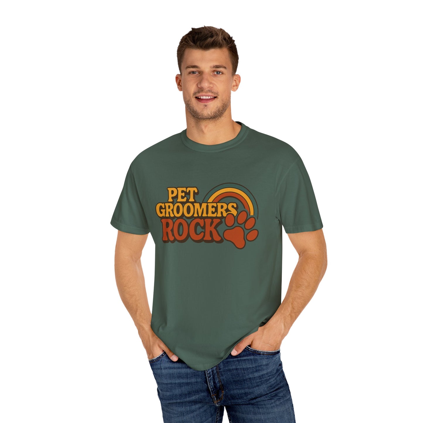 Pet Groomers Rock Unisex Garment-Dyed T-Shirt - Fun & Stylish Tee for Animal Lovers
