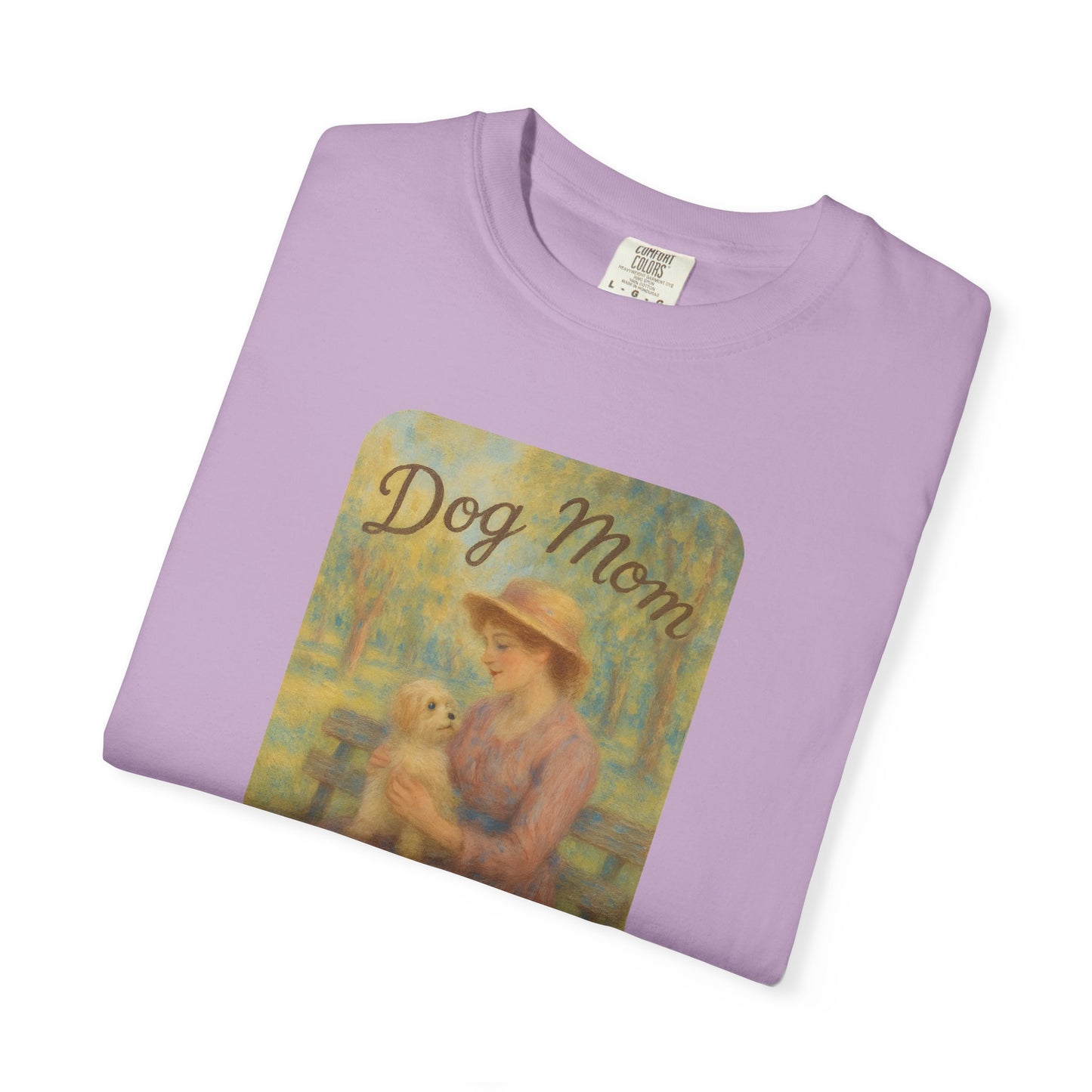 Dog Mom Garment-Dyed T-Shirt - Perfect Gift for Pet Lovers, Casual Wear, Dog Owners, Mother's Day, Dog-Themed Apparel