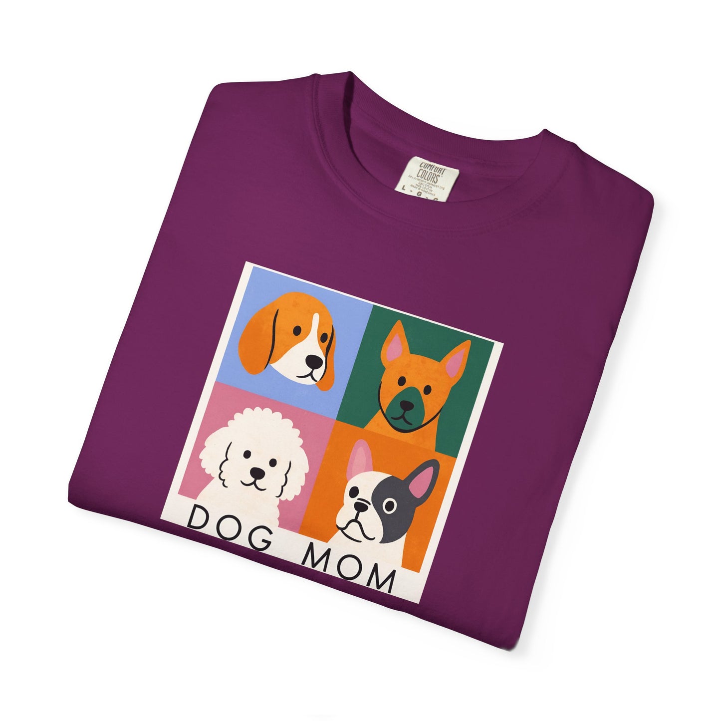 Dog Mom T-shirt - Unisex Garment-Dyed Tee for Dog Lovers