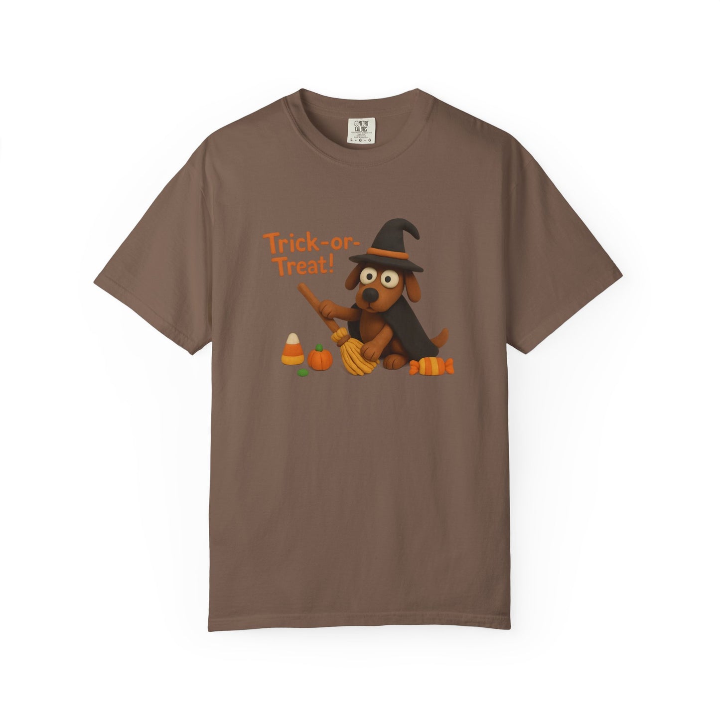 Cute Halloween Dog T-Shirt, Trick-or-Treat Shirt, Fall Apparel, Pet Lover Gift, Unisex Halloween Clothing, Animal Lover Tee