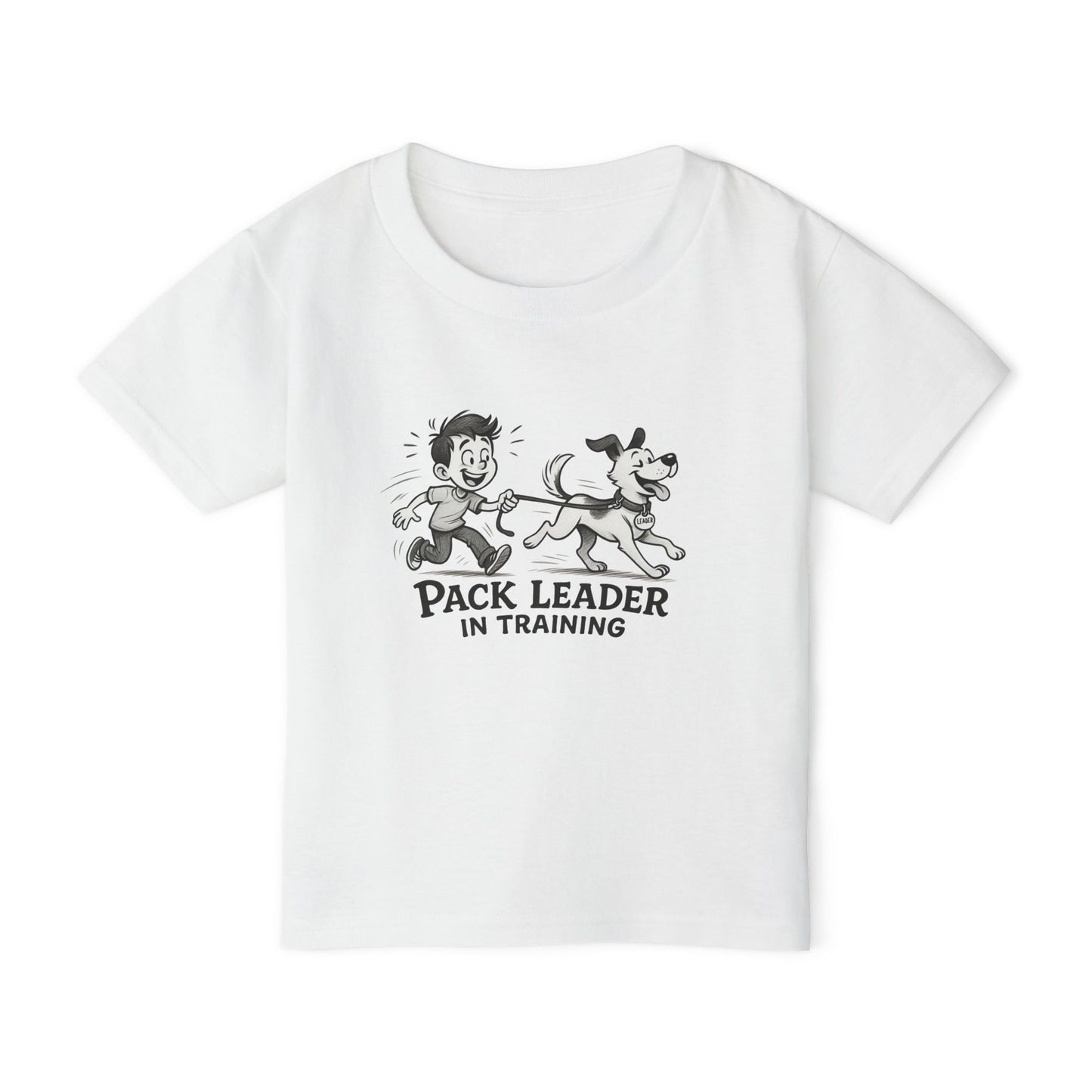 Toddler T-shirt, Cute Dog and Kid Design, Pack Leader in Training Tee, Gift for Dog Lovers, Kids Apparel, Animal Themed Shirt