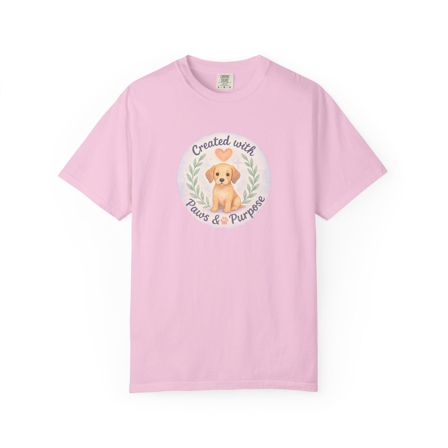 Created with Paws & Purpose T-Shirt, Pet Lover Gift, Dog Lover Apparel, Animal Rescue Support, Unique Gifts for Dog Owners