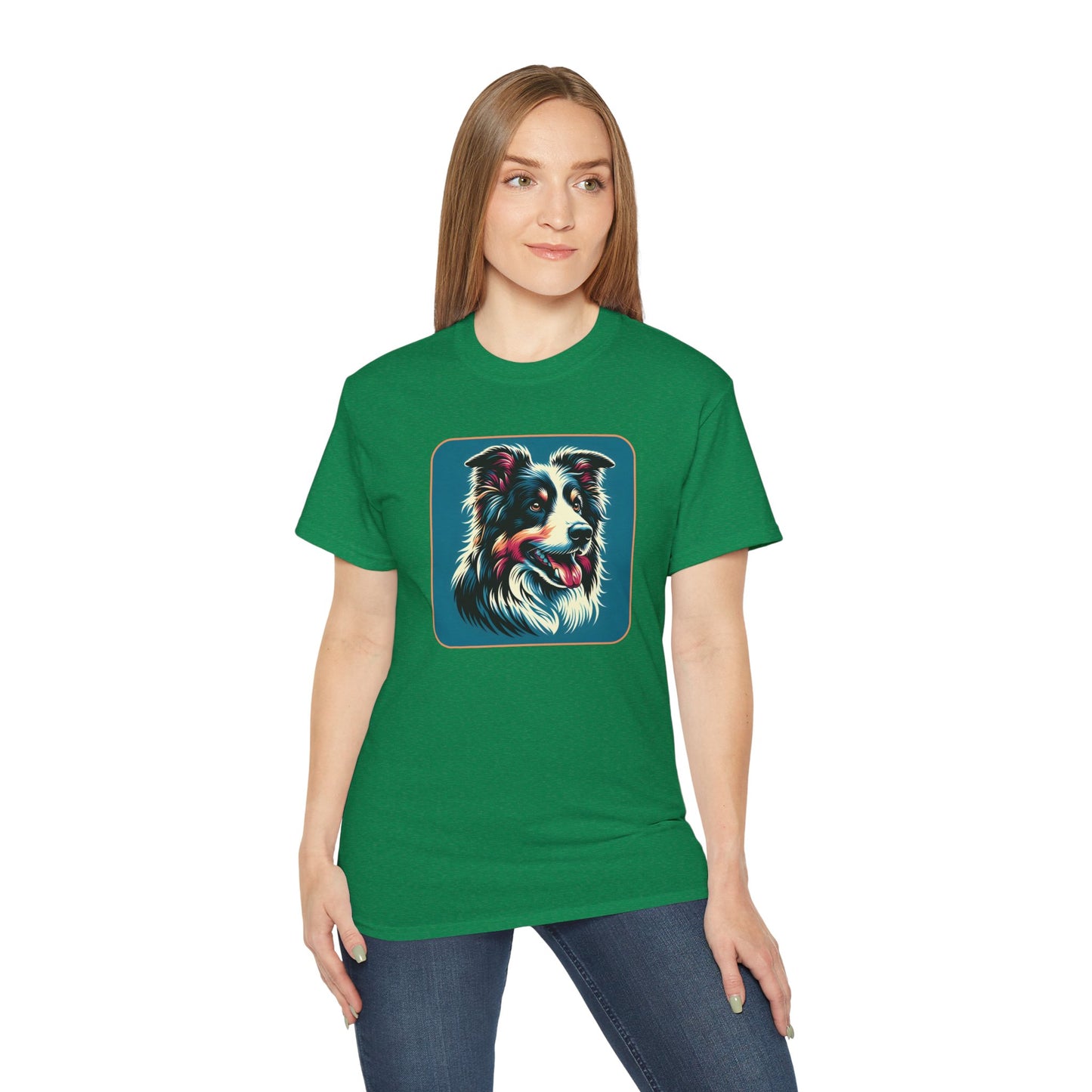⚡ Brain & Beauty – Colorful Border Collie Tee - Perfect for Pet Lovers