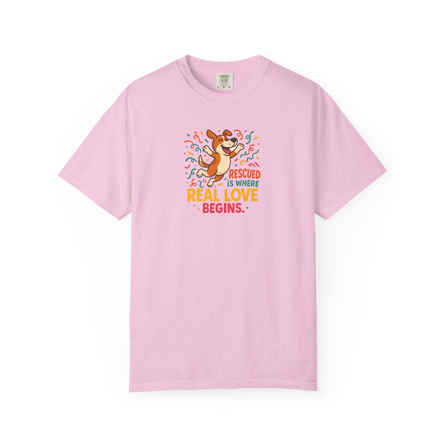Rescue Love T-Shirt, Unisex Dog Lover Tee, Adoption Awareness Shirt, Pet Rescue Apparel, Gift for Animal Lovers