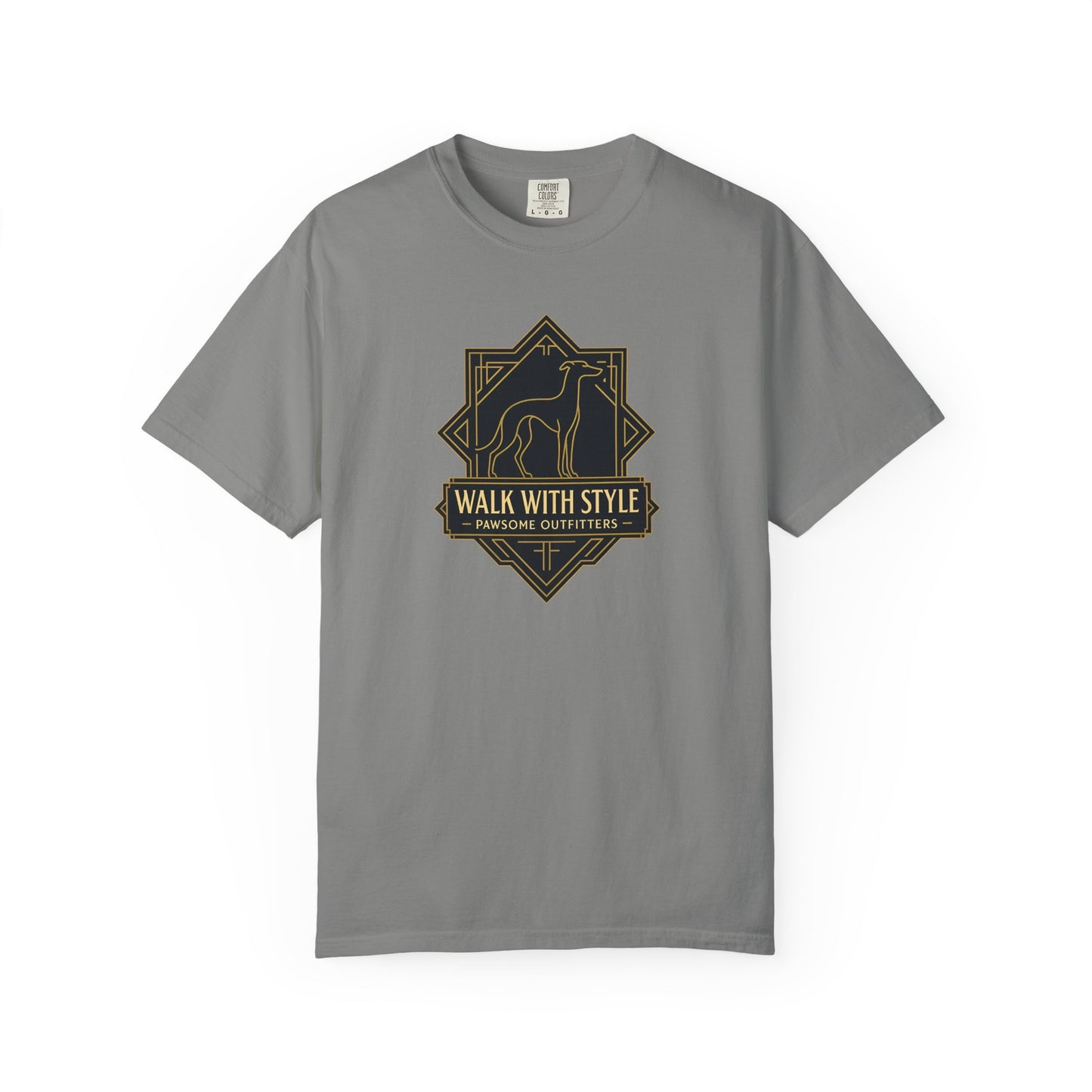 Stylish Unisex Tee - Walk with Style Graphic Shirt, Casual Wear, Gift for Dog Lovers, Relaxed Fit, Everyday Comfort