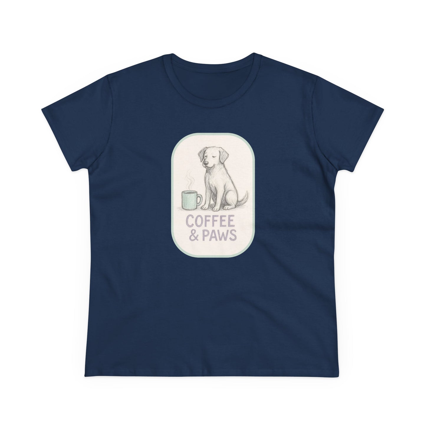 Copy of Coffee & Paws Women's Tee - Cozy Cotton Shirt for Pet Lovers, Casual Wear, Gift for Dog Owners, Dog Mom Merchandise, Animal Lover Tee